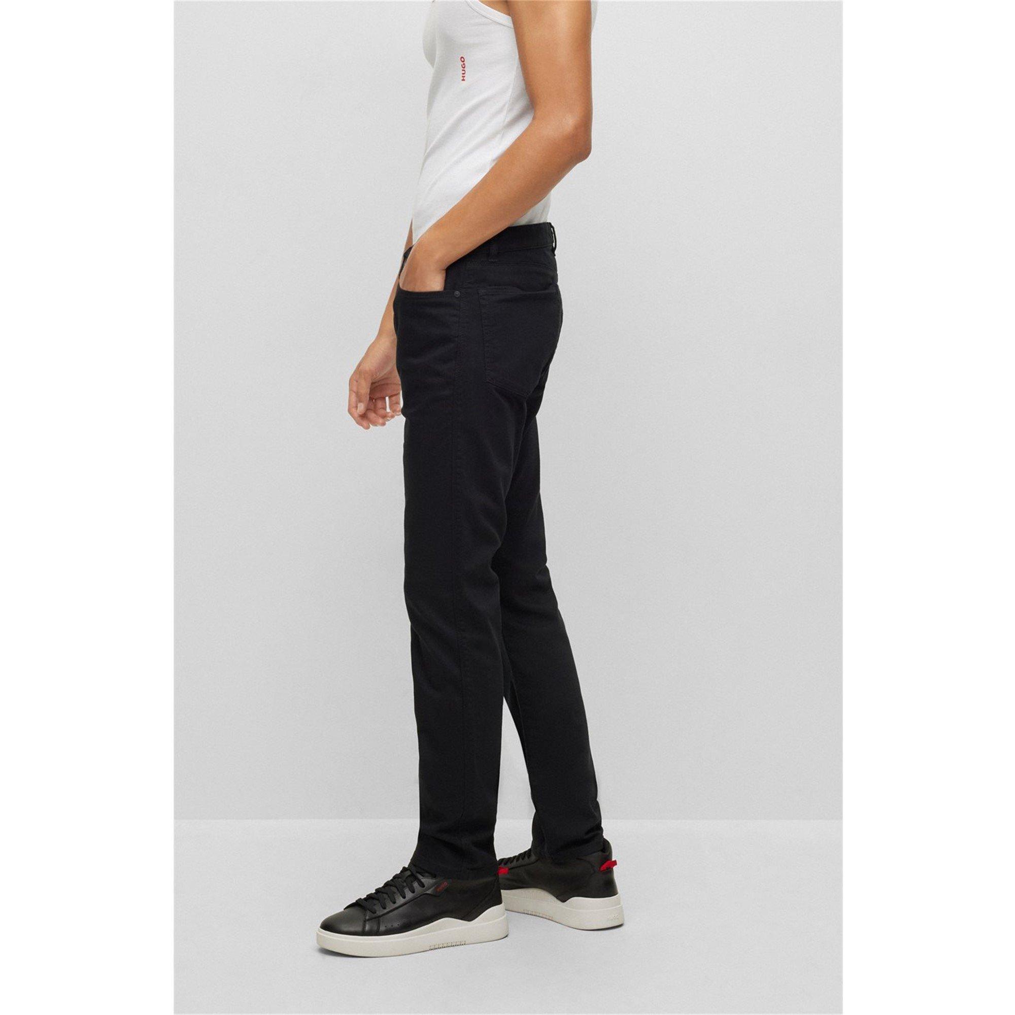Black 001 - Hugo - Men's Slim Fit 708 Jeans - 5