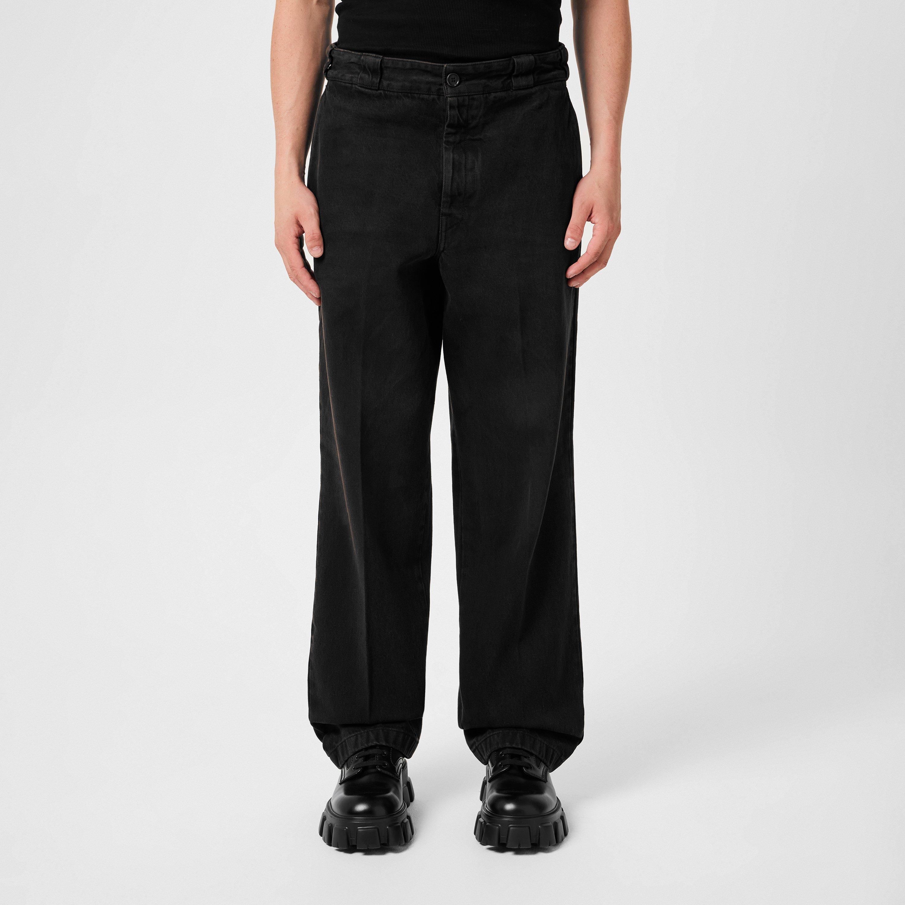 b*m様 【お値下げ可能】PRADA black denim half pant Navy Raw denim jeans with leather strap | PRADA - United Kingdom