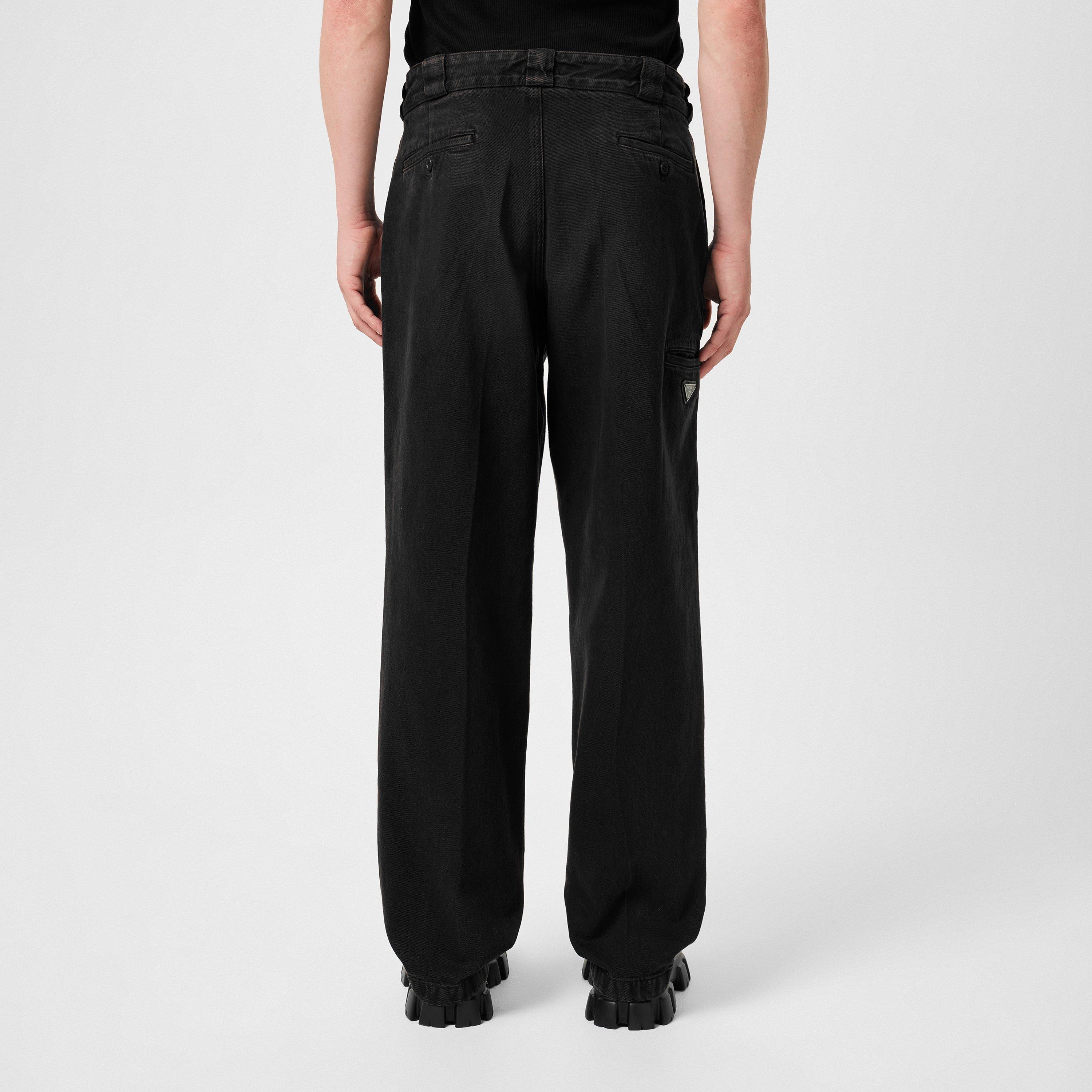 b*m様 【お値下げ可能】PRADA black denim half pant Prada Black Loose Fit Jeans | Harrods UK