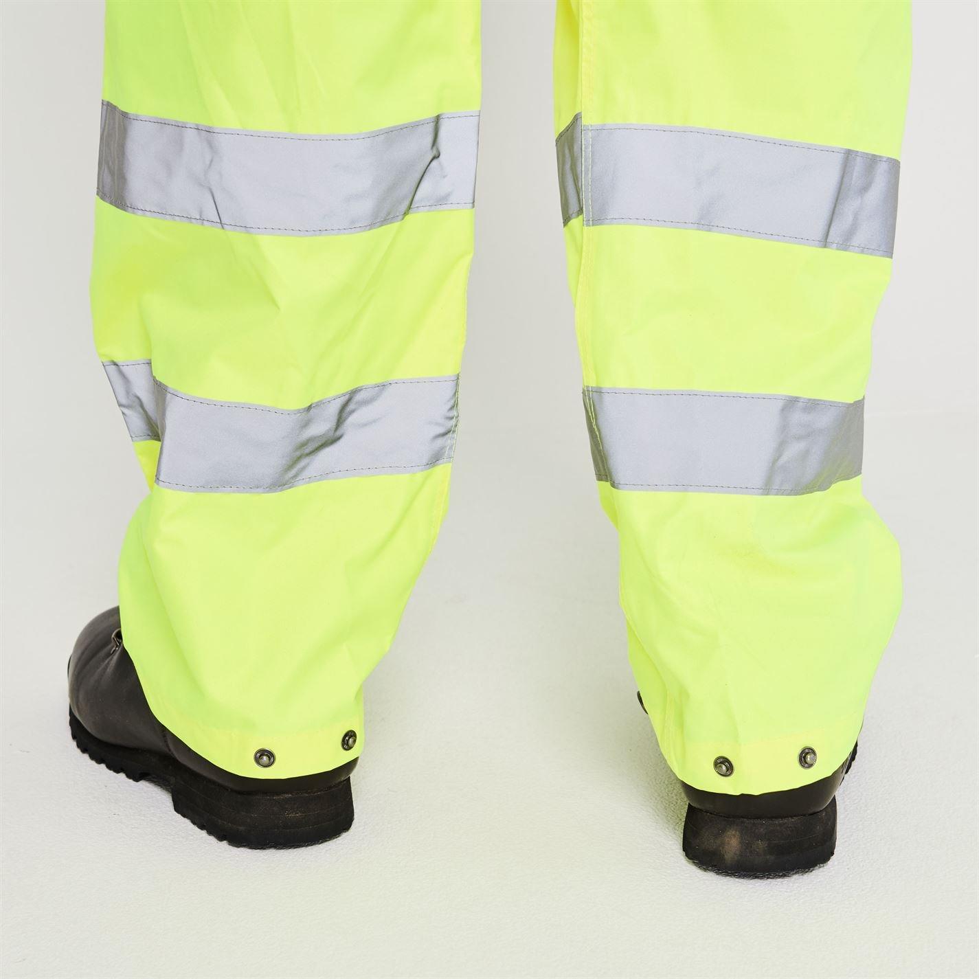 Yellow - Dunlop - Hi Vis Waterproof Work Pants Mens - 5