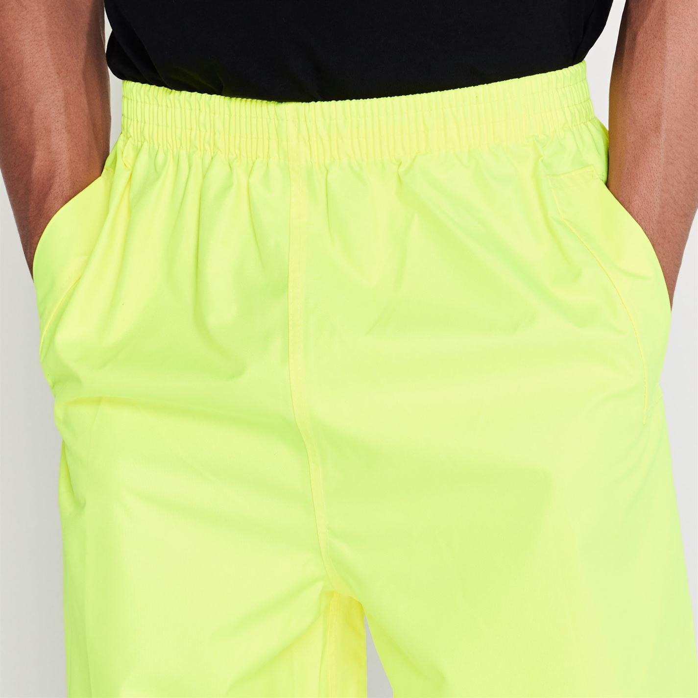 Yellow - Dunlop - Hi Vis Waterproof Work Pants Mens - 7