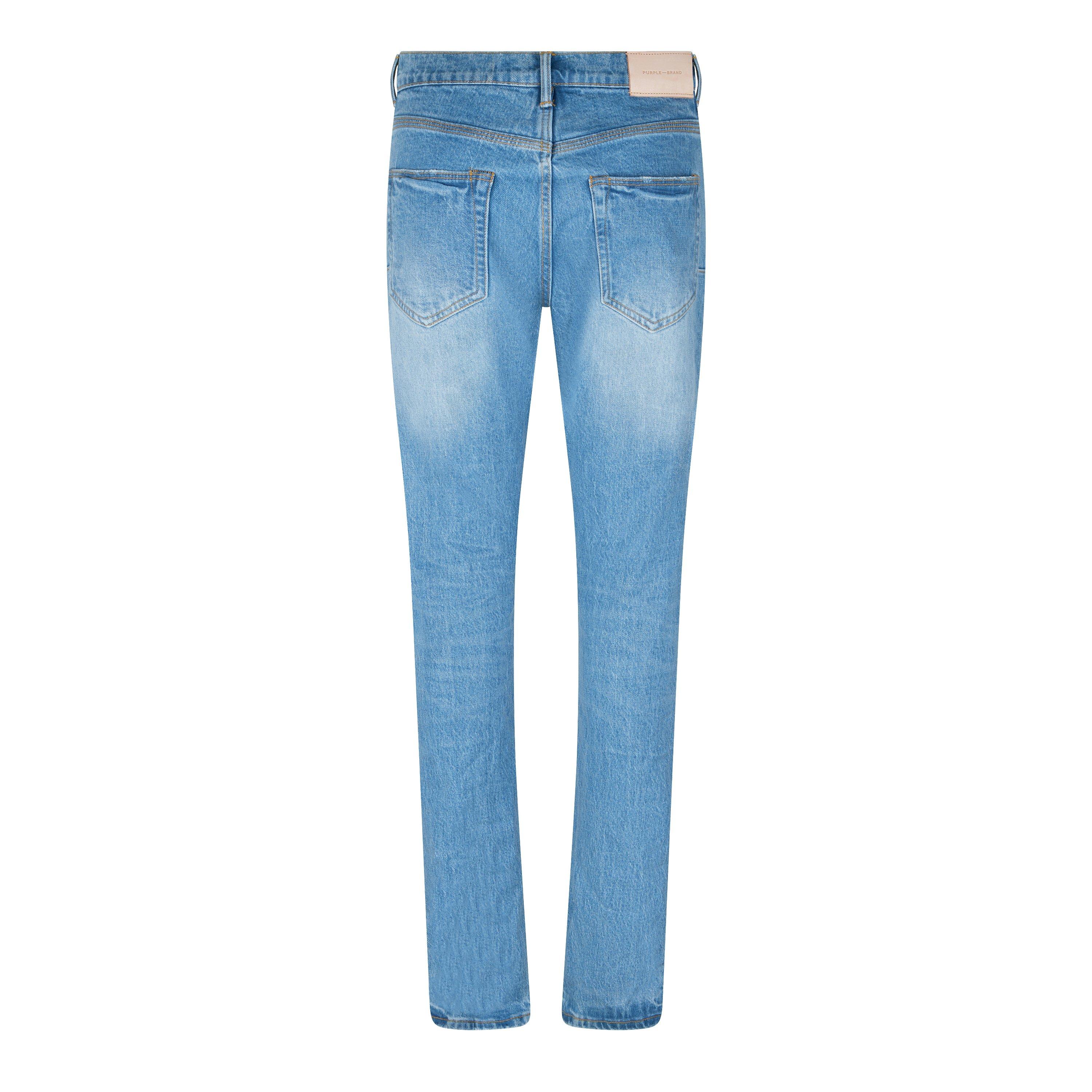 Light Indigo - Purple Brand - Men's Coated Skinny Jeans - 6