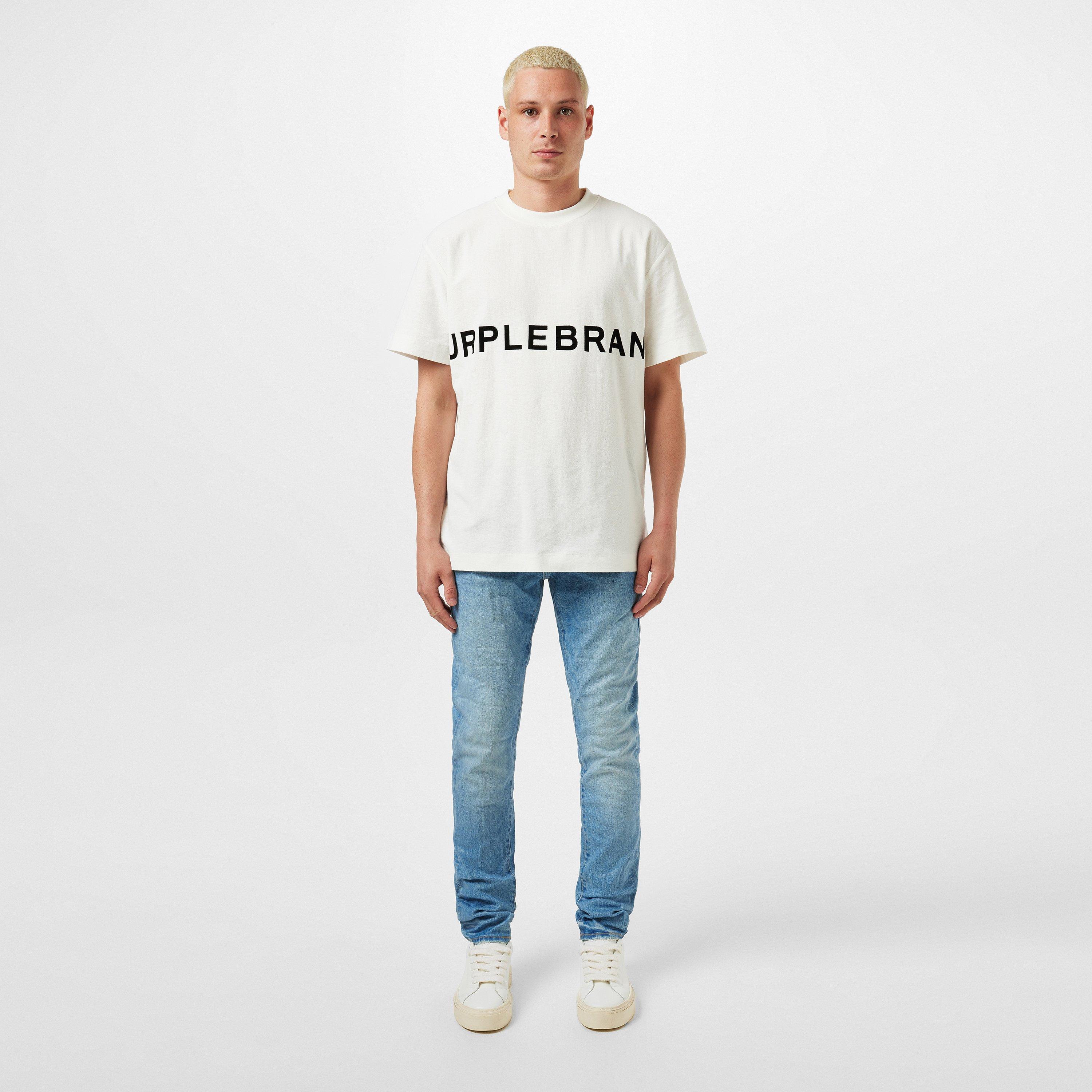 Light Indigo - Purple Brand - Men's Coated Skinny Jeans - 4