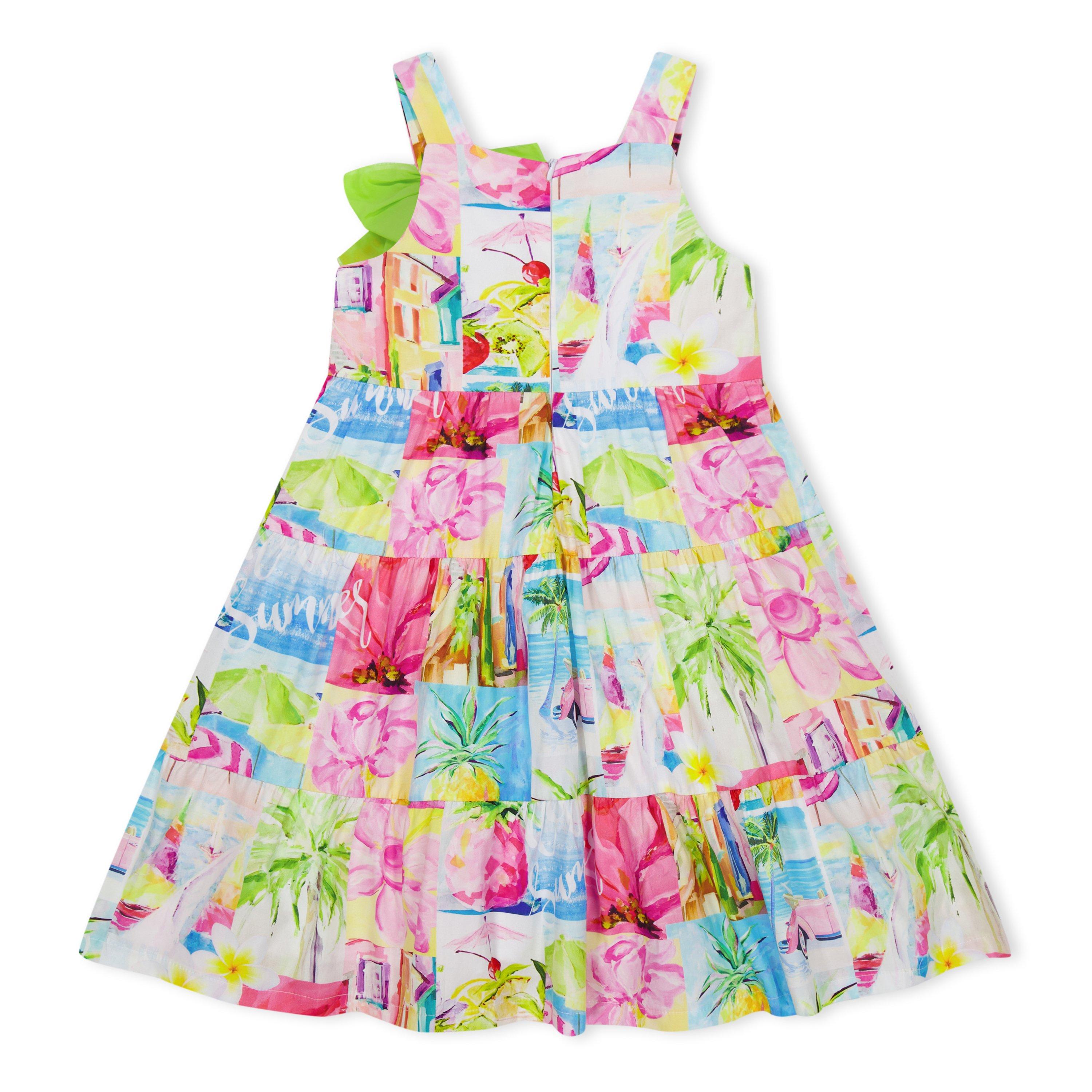 Multi - Balloon Chic - Kids' Multi-Coloured Floral Jersey Dress - 2