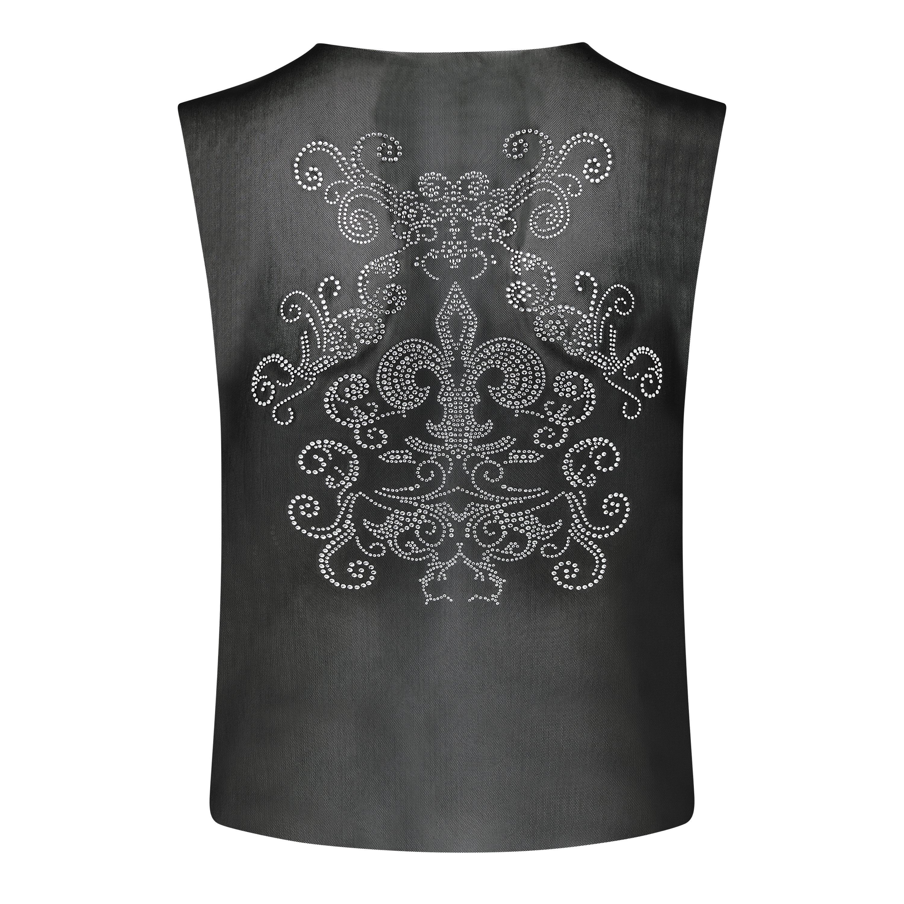 Black - Jaded London - Diamante Vest - 6
