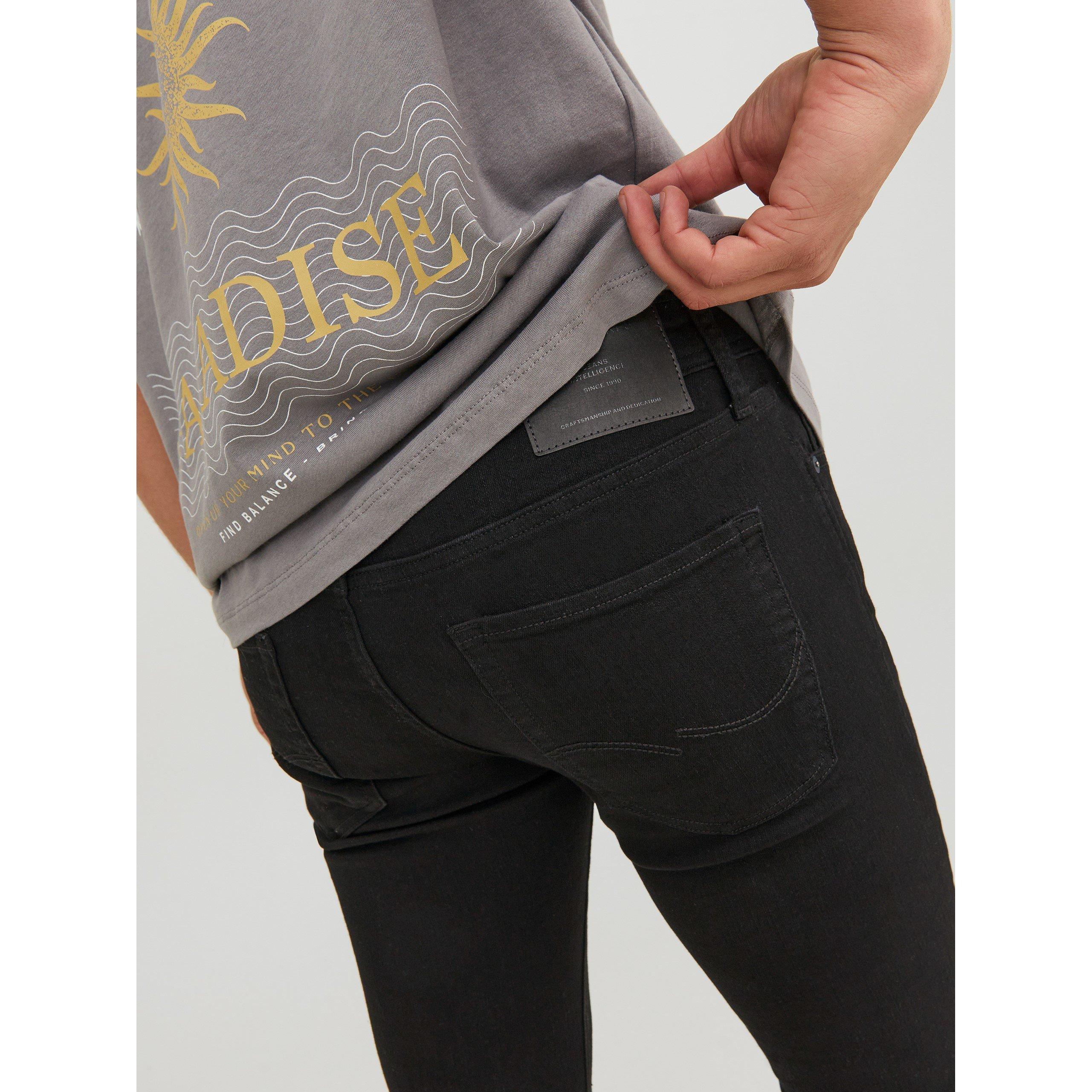 Black Denim - Jack and Jones - Men's Liam Skinny Jeans - 6