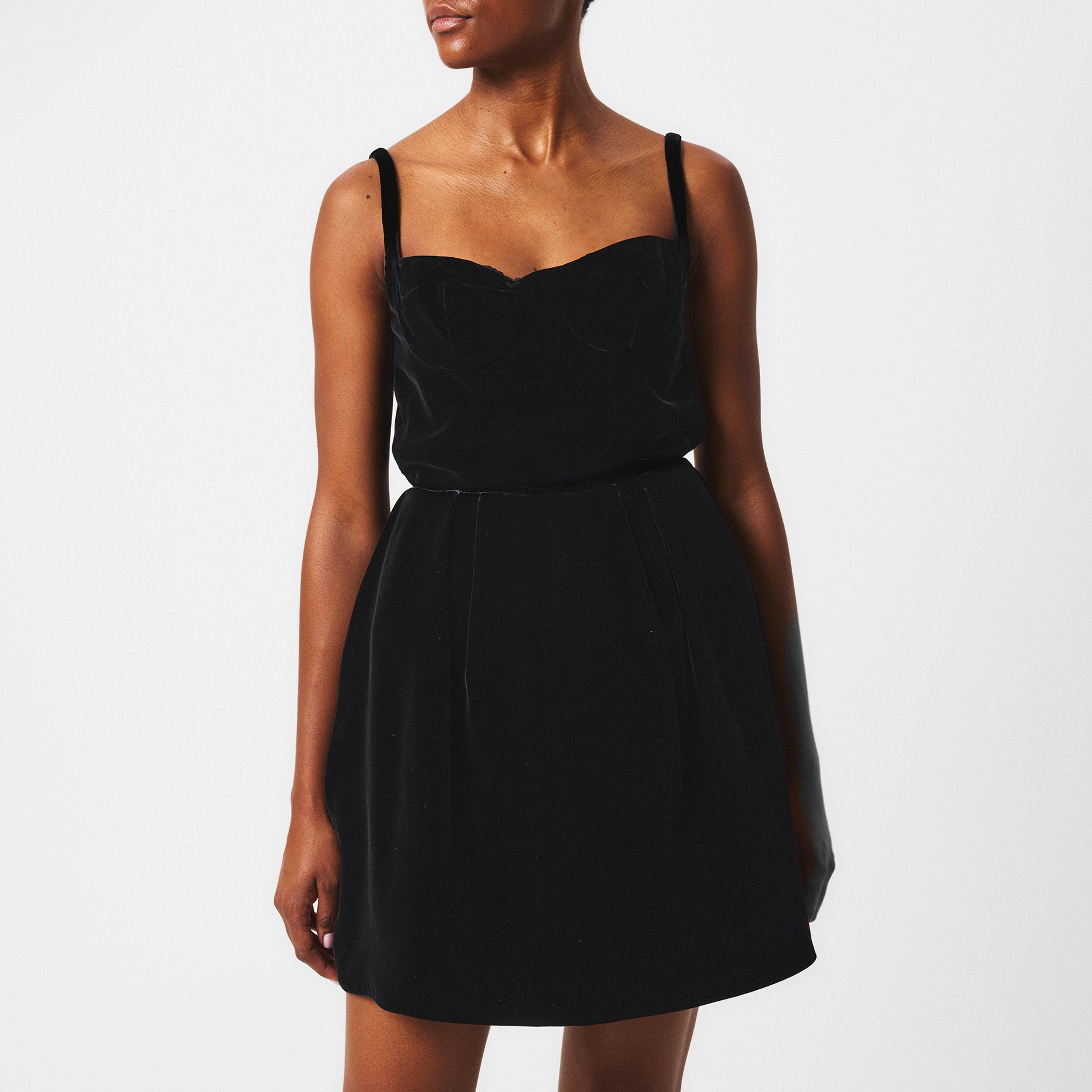 Black - Giambattista Valli - Velvet Open Back Dress - 3