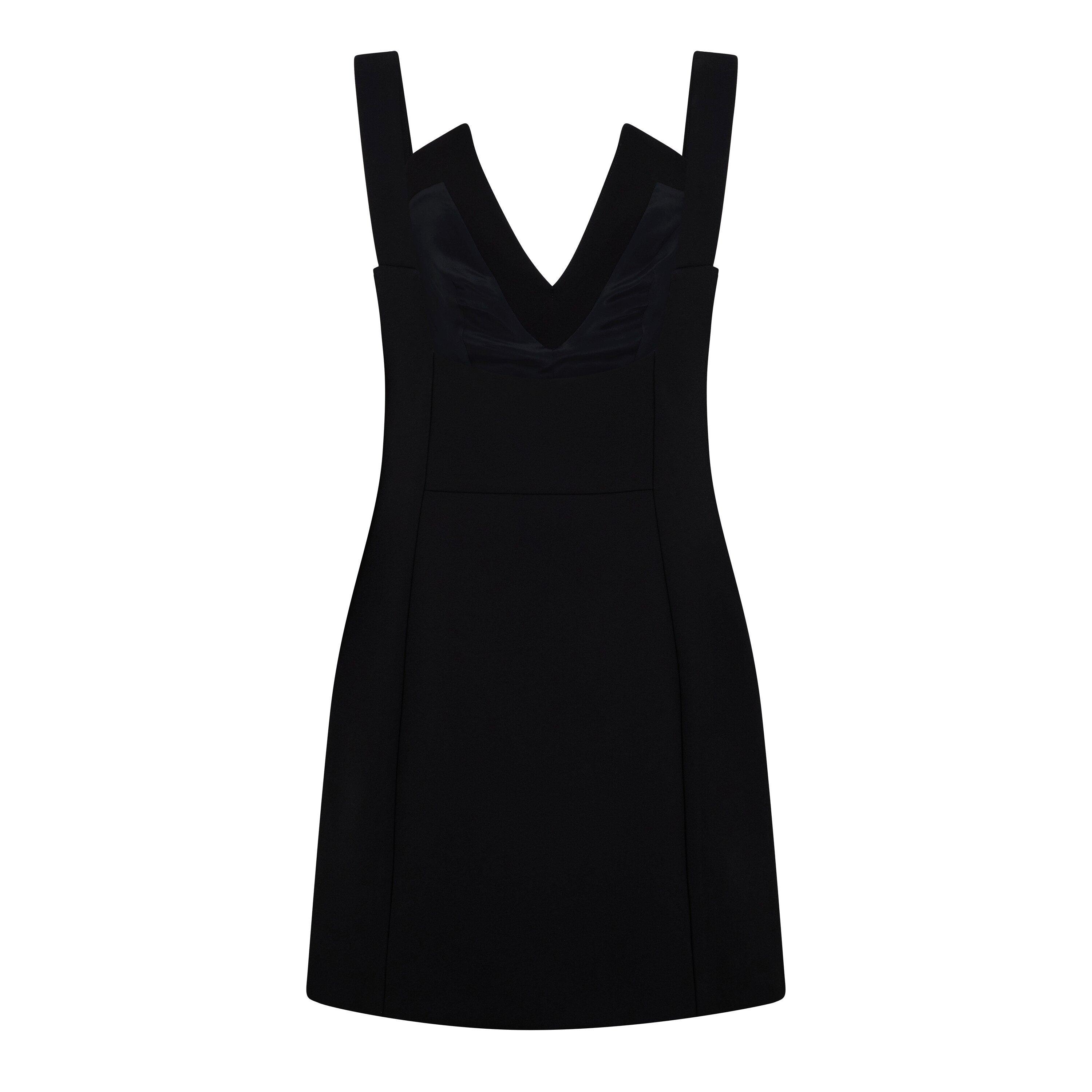 Black - GIVENCHY - V-Collar Mini Dress - 6