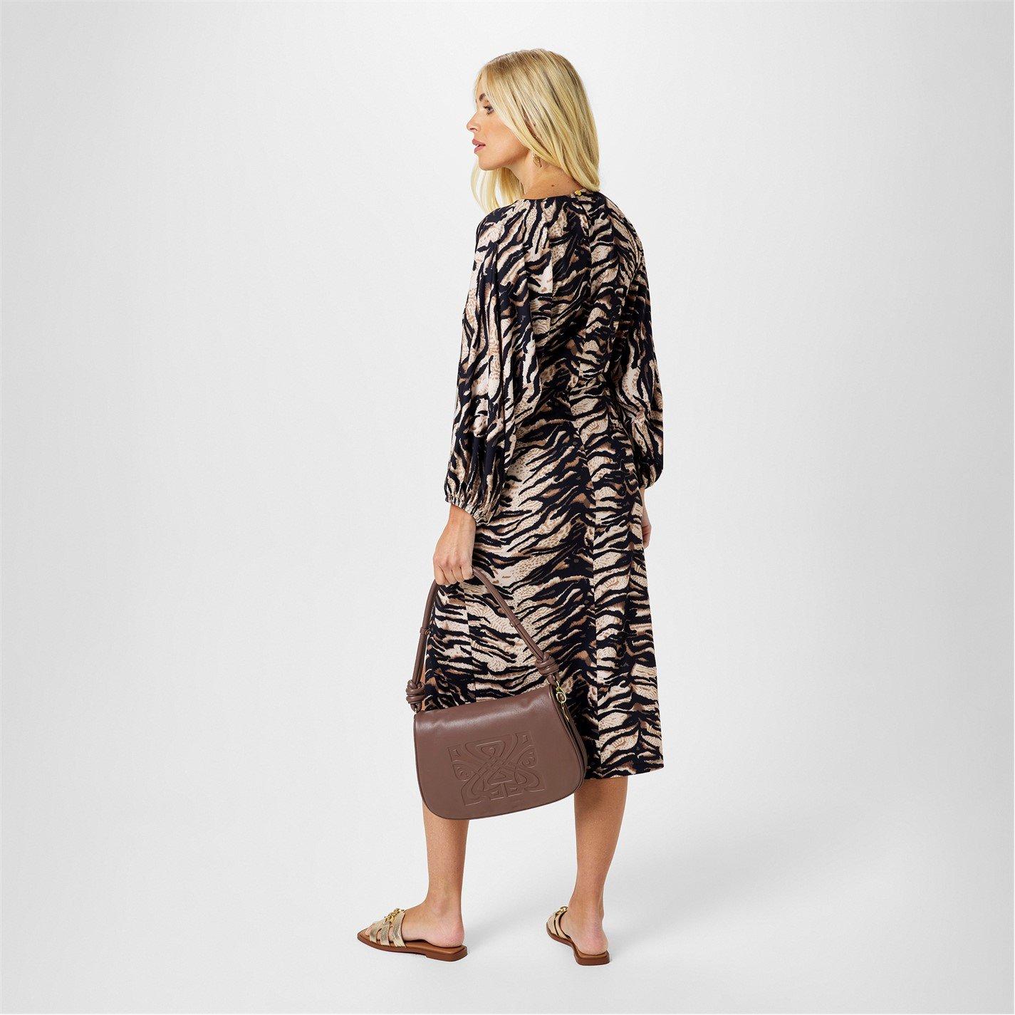 Brown Zebra - Biba - Biba Jersey Midi Dress - 3