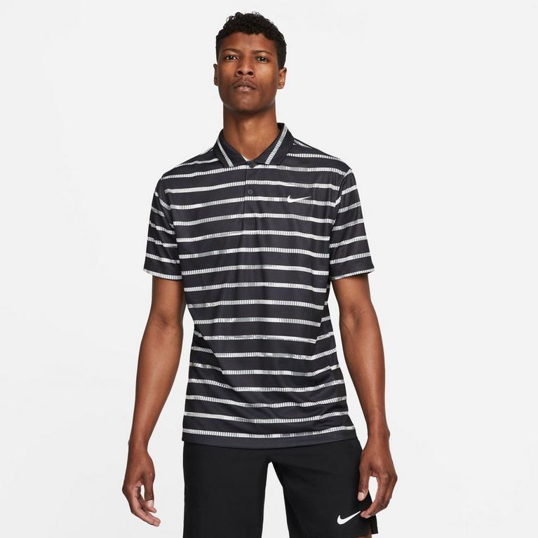 Schwarz/Weiß - Nike - Dri-Fit Polo Shirt Mens - 1