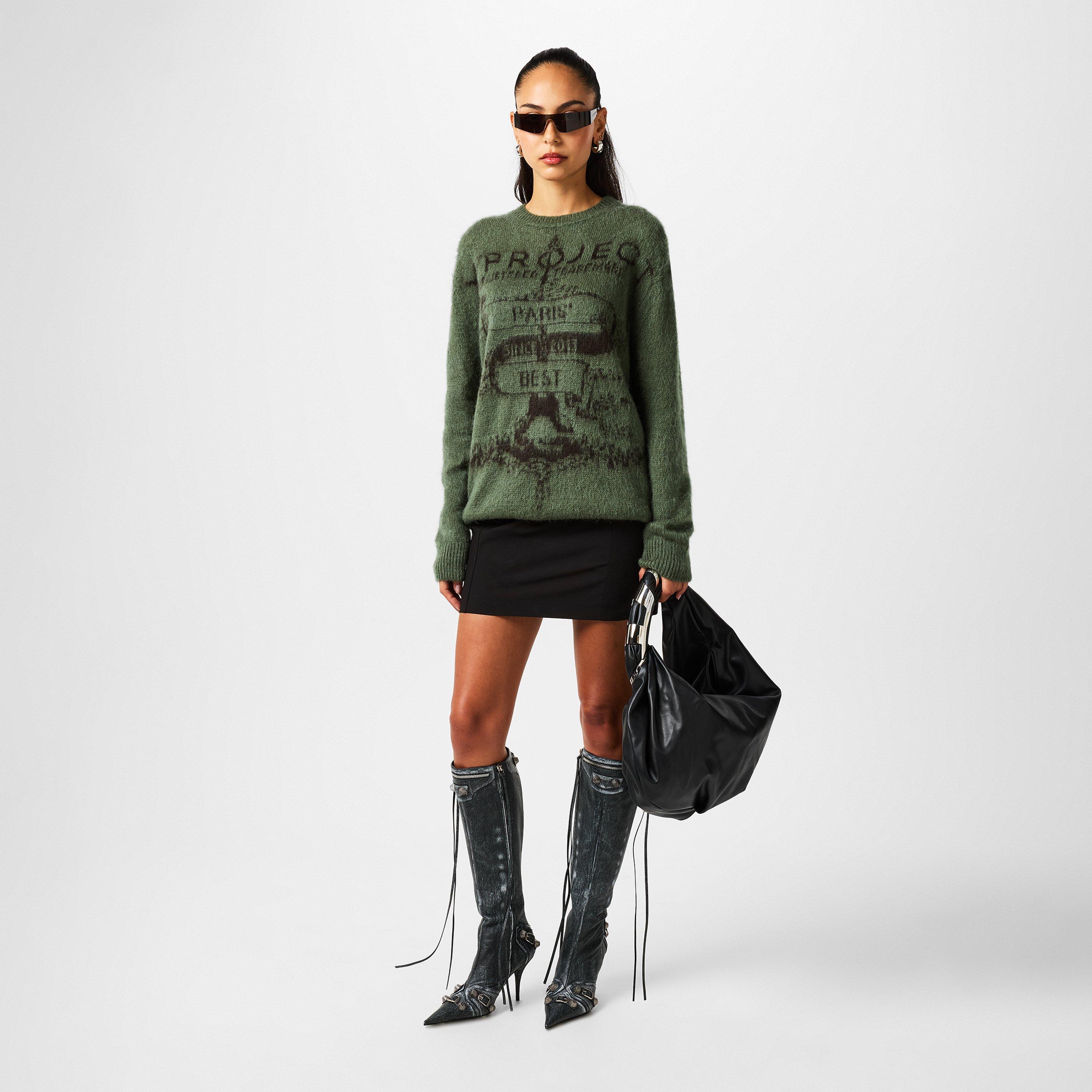 Dark Green - Y Project - Women's Paris Pullover Crew Long-Sleeve T-Shirt - 4