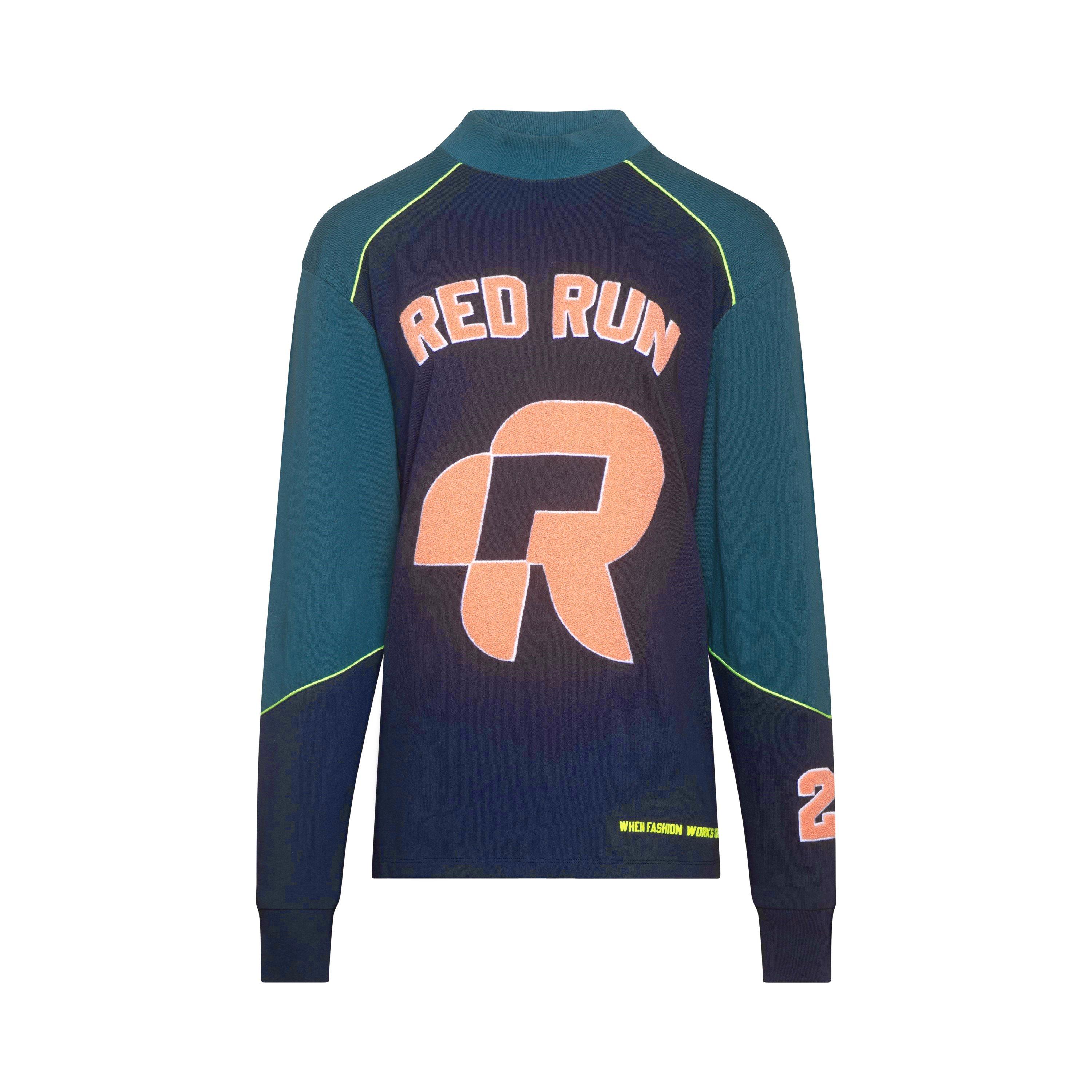 Navy Urban - Red Run - Women's Long-Sleeve Skater T-Shirt - 5