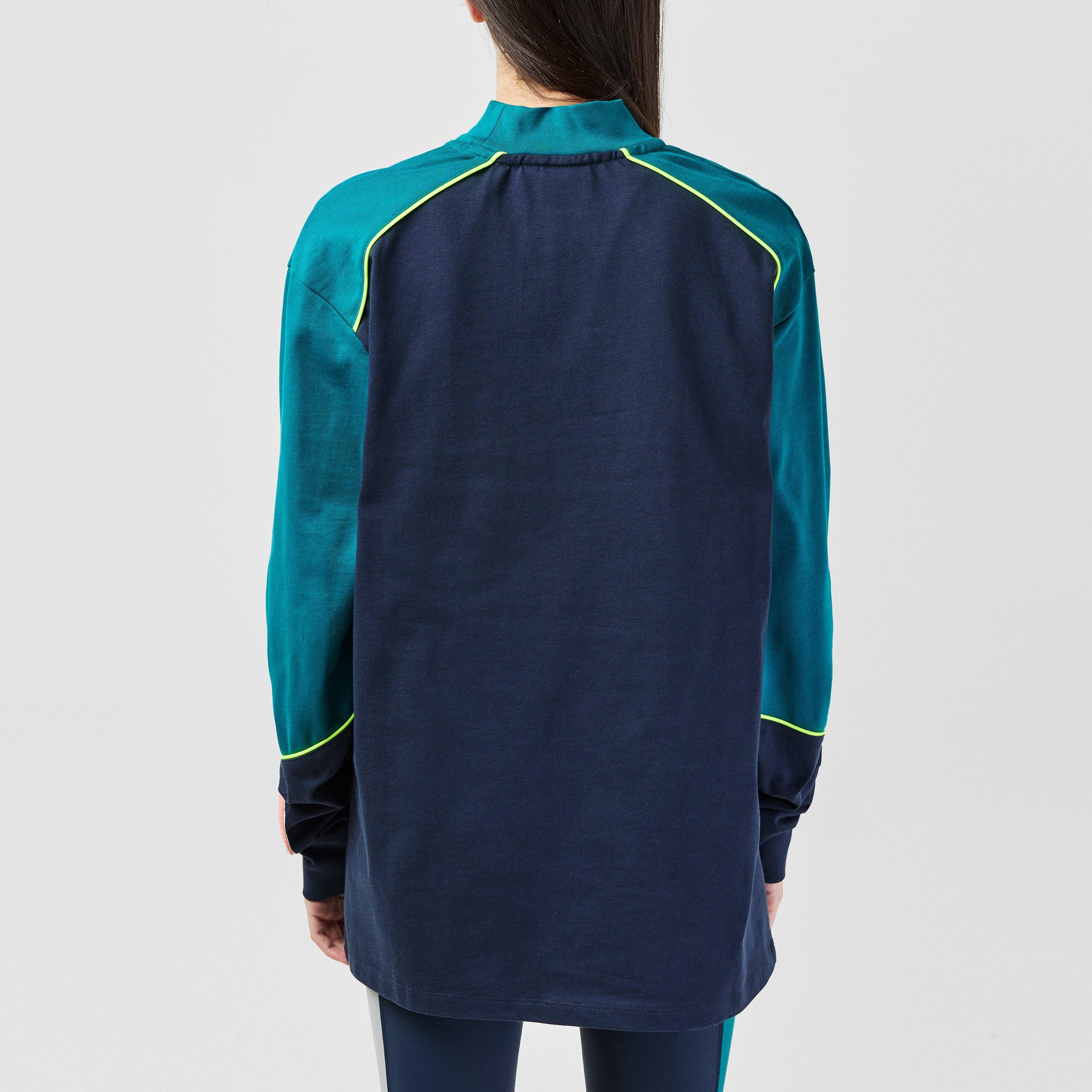 Navy Urban - Red Run - Women's Long-Sleeve Skater T-Shirt - 3