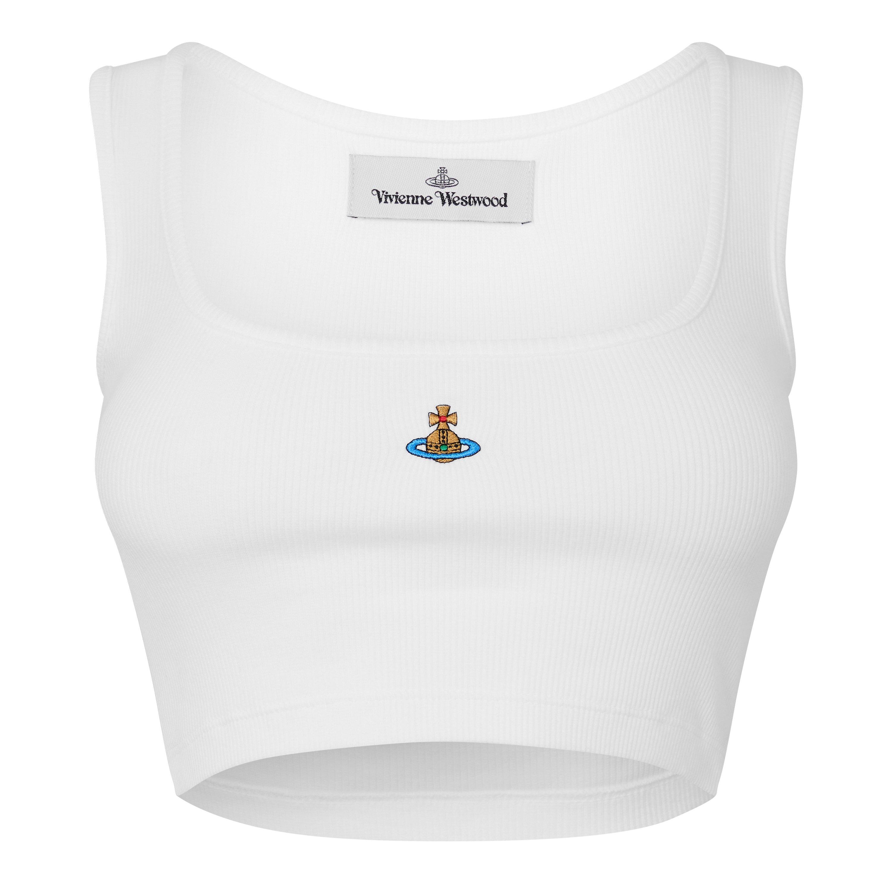 White - Vivienne Westwood - Women's Logo Crop Querelle Vest Top - 7