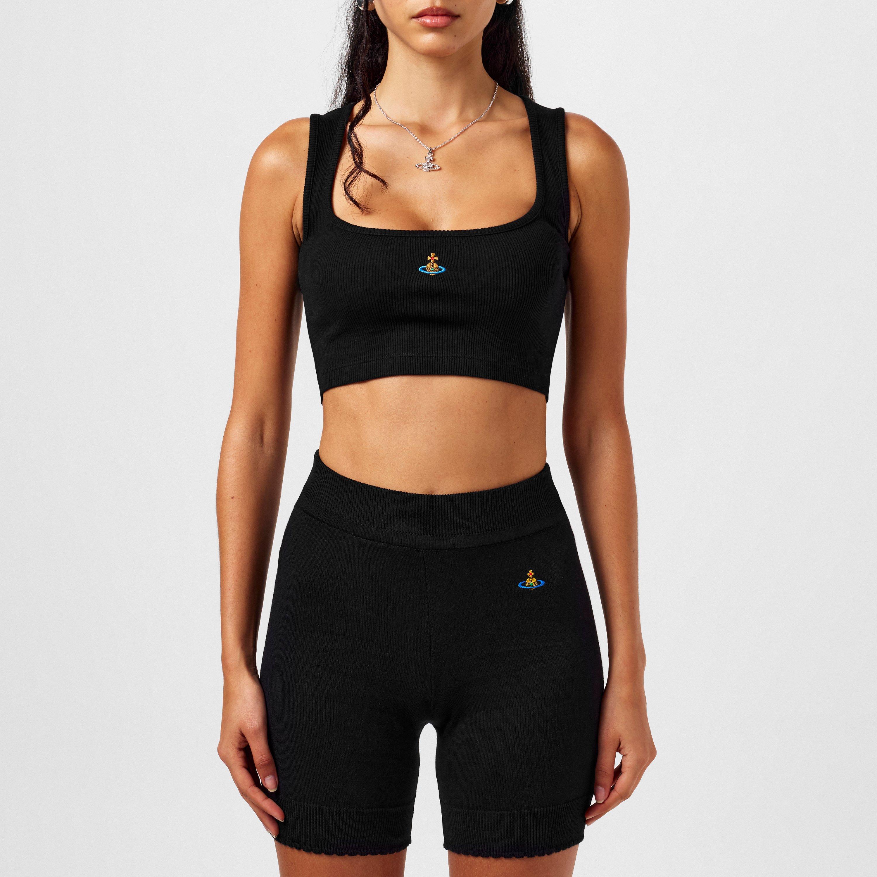 Black - Vivienne Westwood - Women's Logo Crop Querelle Vest Top - 3