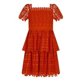 Self Portrait Lace Tiered Mini Dress