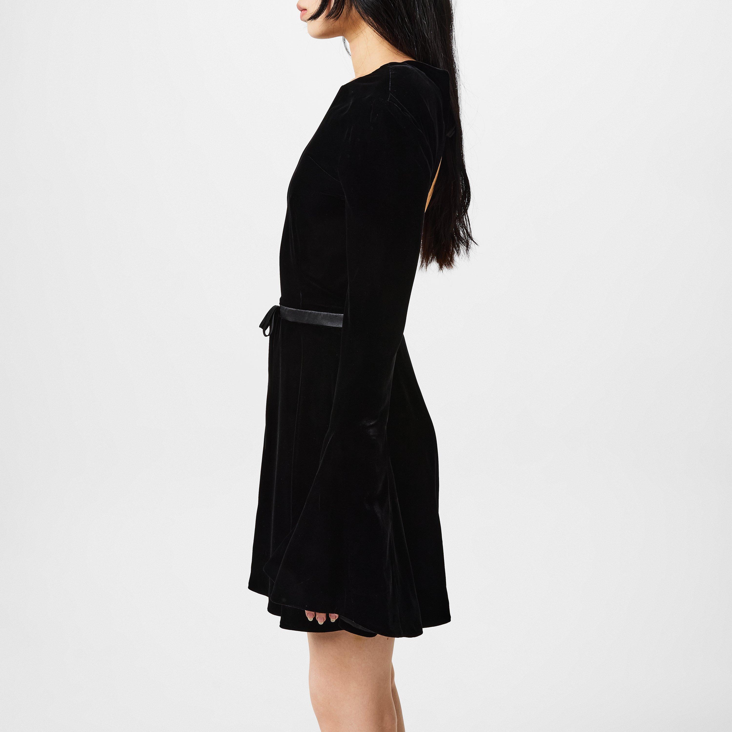 Noir - Saint Laurent - Backless Velvet Skater Dress - 2