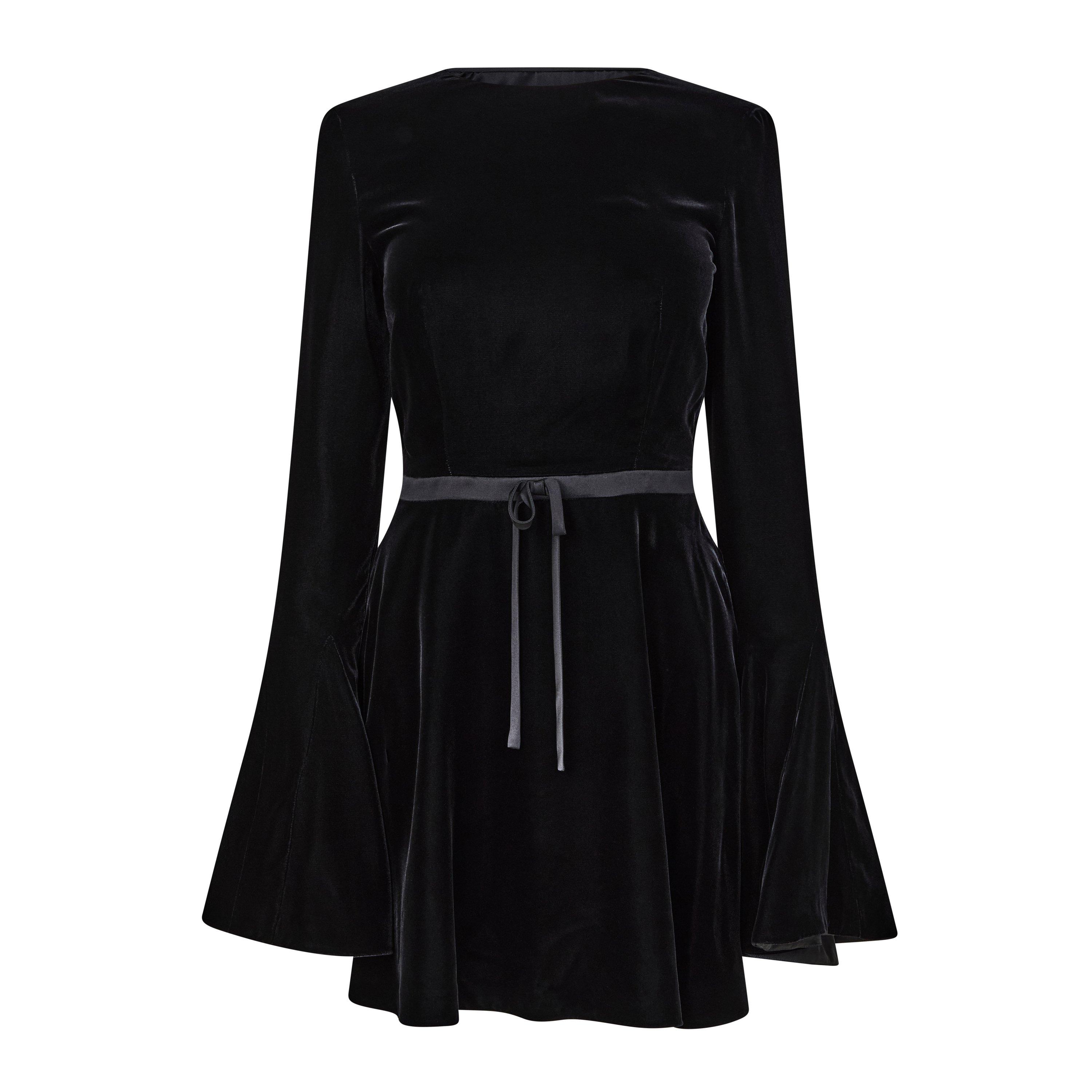 Noir - Saint Laurent - Backless Velvet Skater Dress - 5