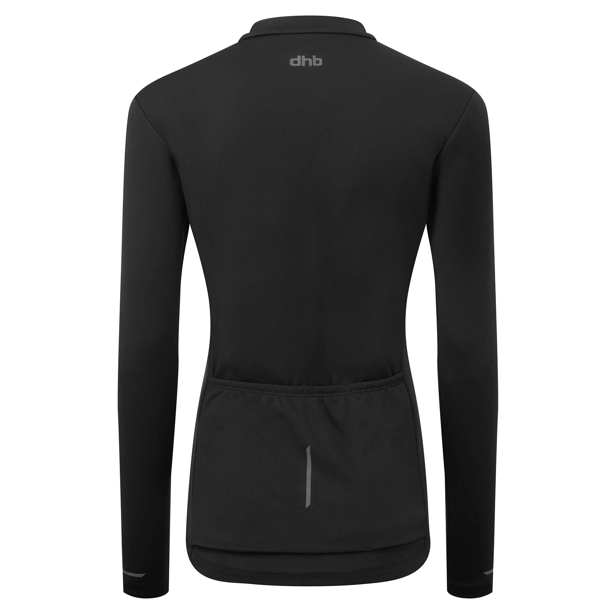 Schwarz - Dhb - Women's Long Sleeve Thermal Cycling Jersey - 2