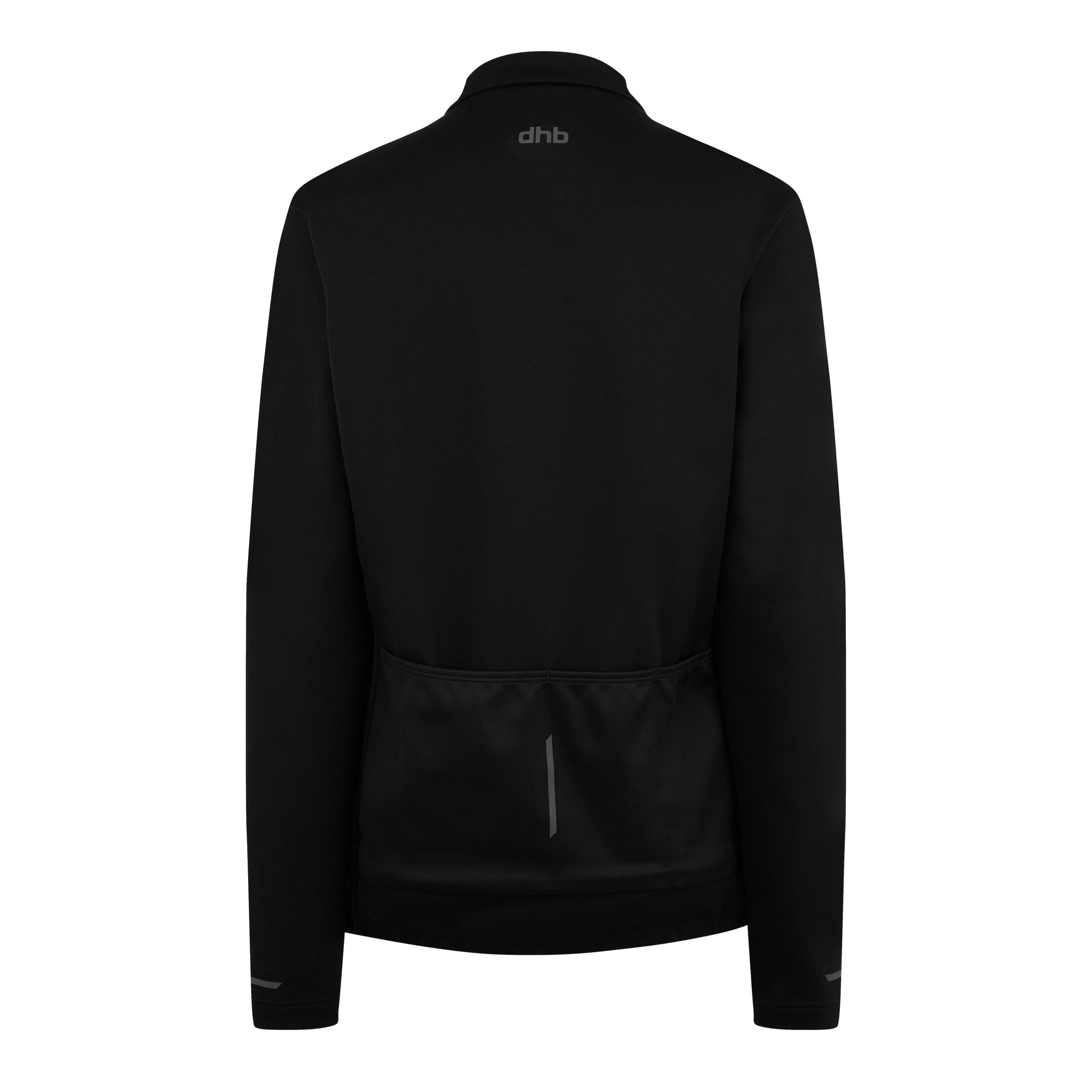 Schwarz - Dhb - Women's Long Sleeve Thermal Cycling Jersey - 3