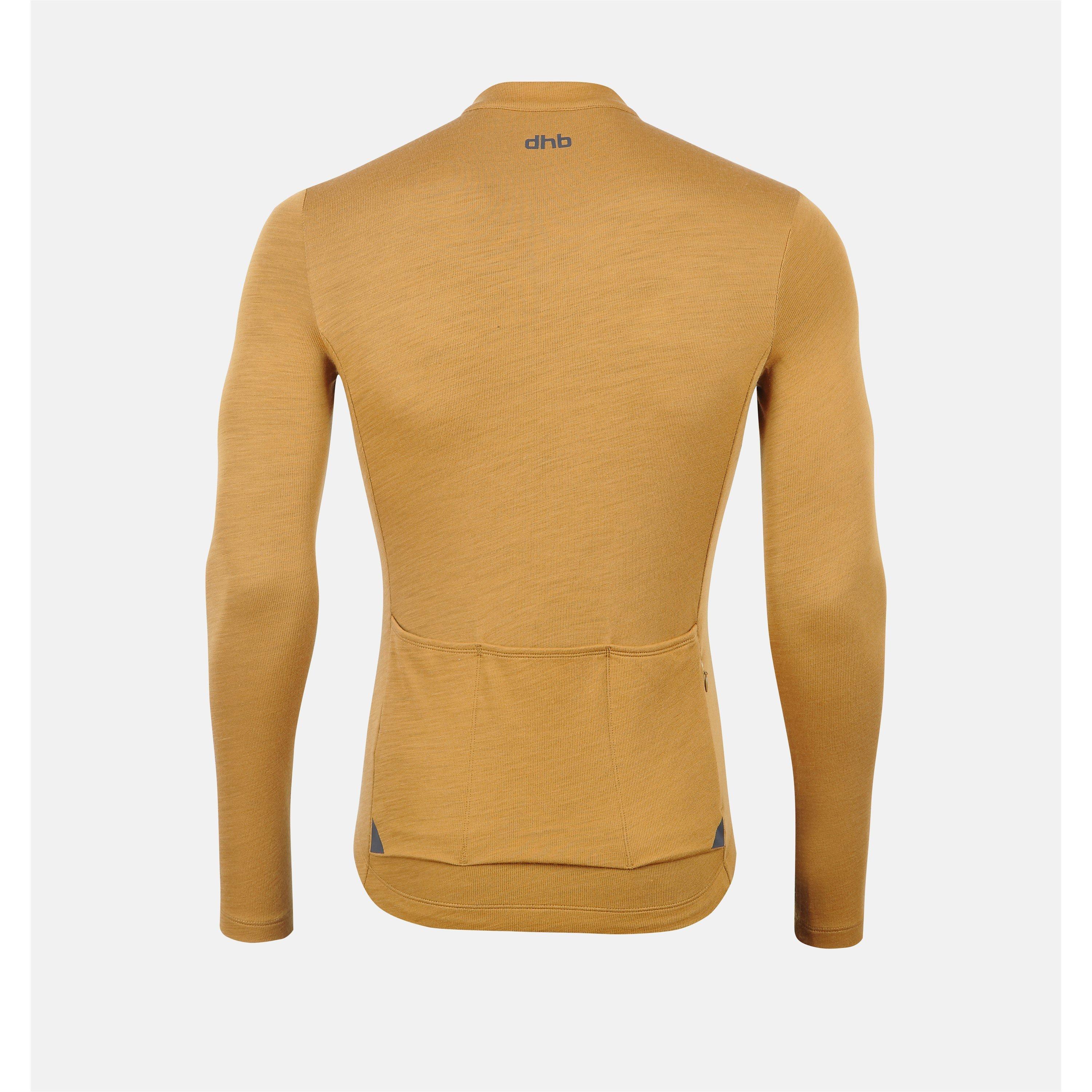 Golden Brown - Dhb - DHB Aeron Merino Long Sleeve Jersey  Mens 2.0 - 2