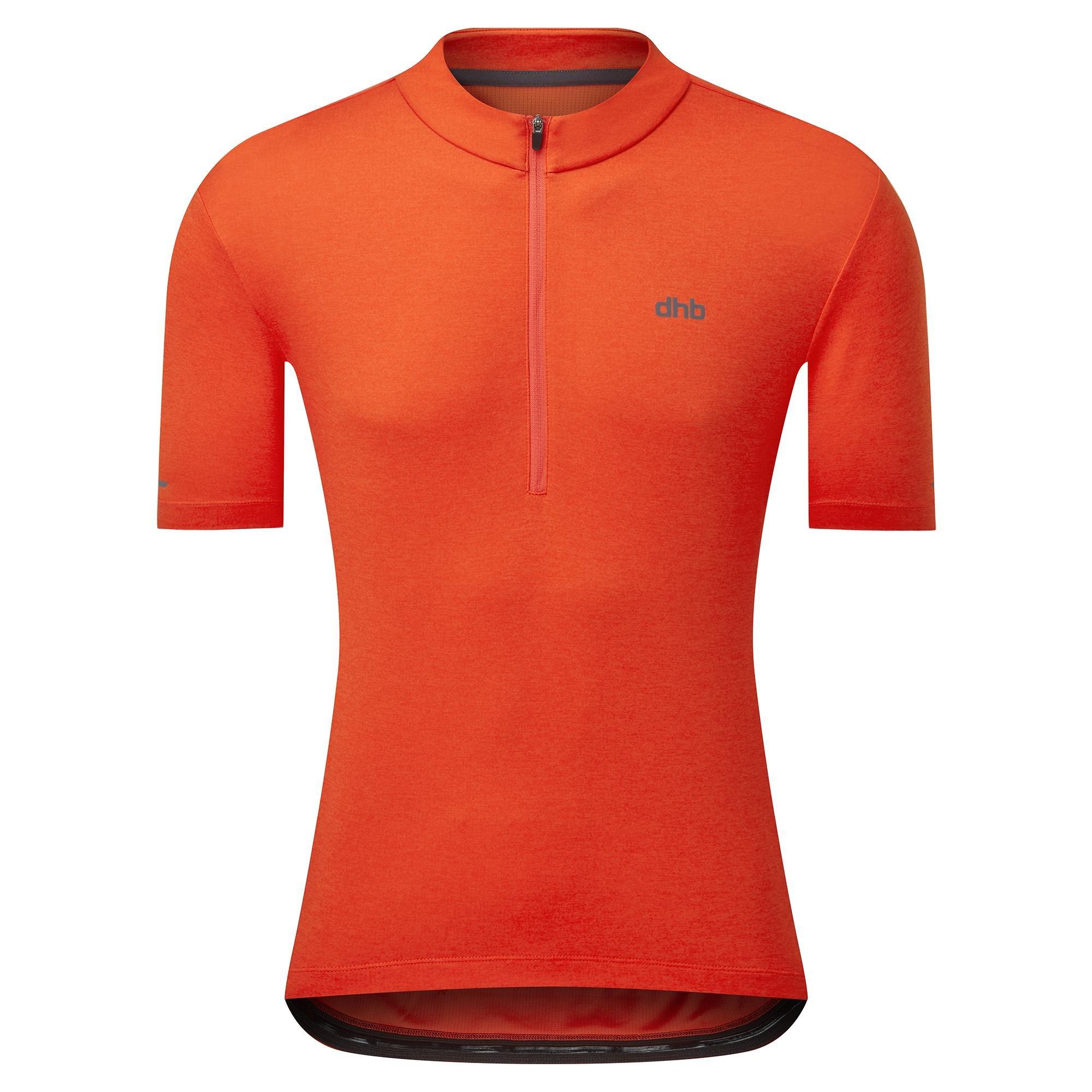 Dhb Men's 1/4 Zip Short Sleeve Jersey 2.0 - Orange - X Small