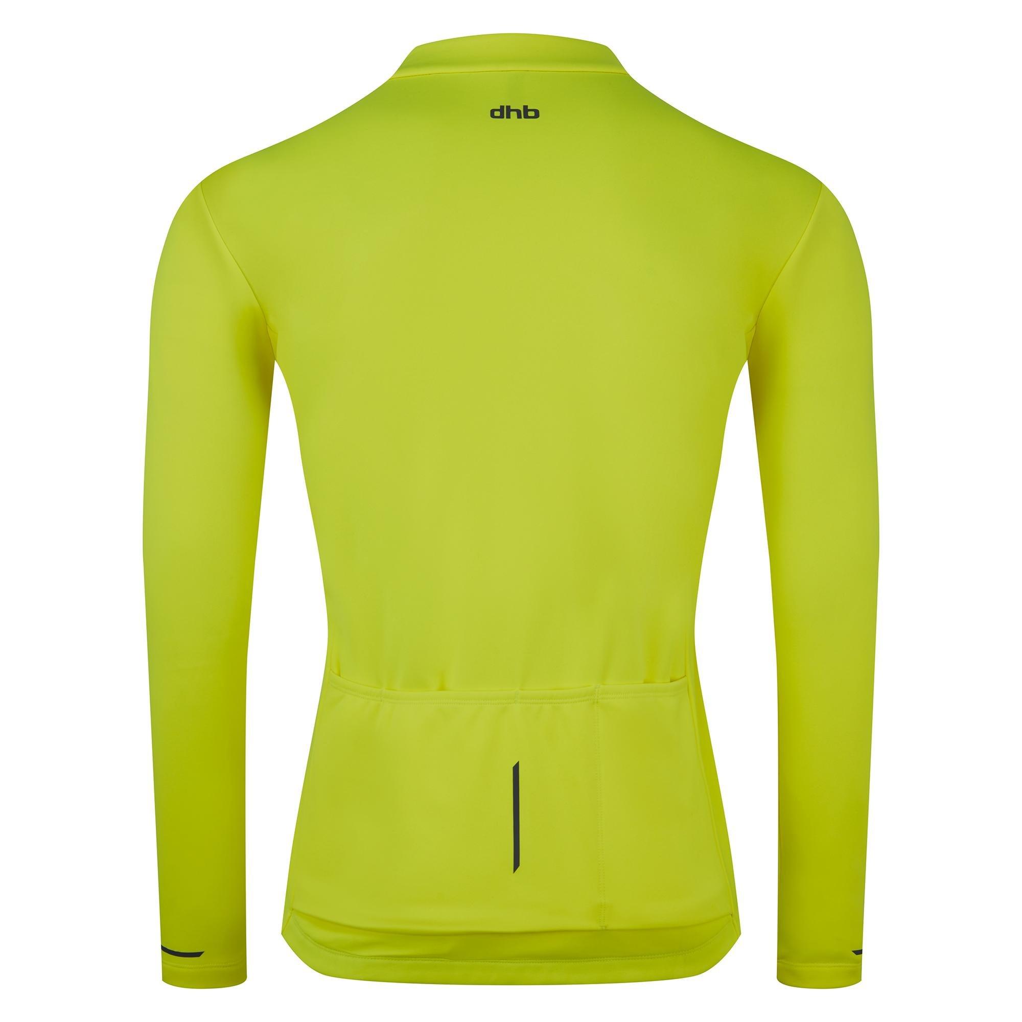 Neon Gelb - Dhb - Men's Long Sleeve Thermal Cycling Jersey - 2