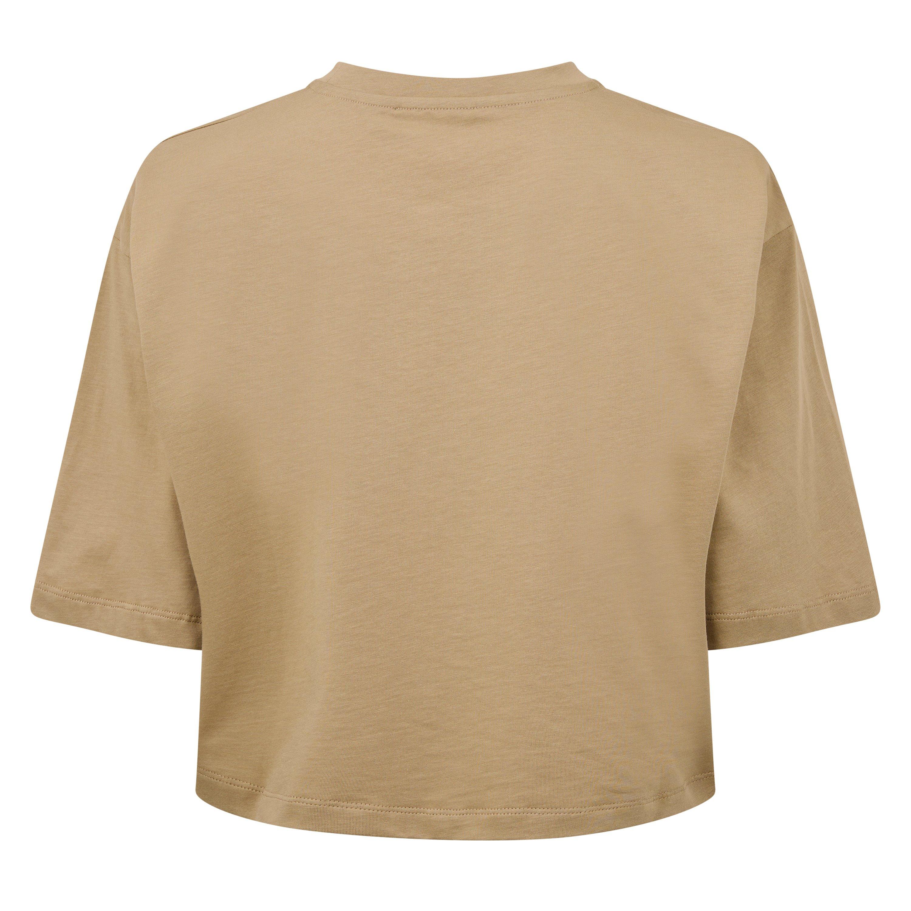 Gvq Beige/Blanc - Balmain - Logo Print Cropped T-Shirt - 6