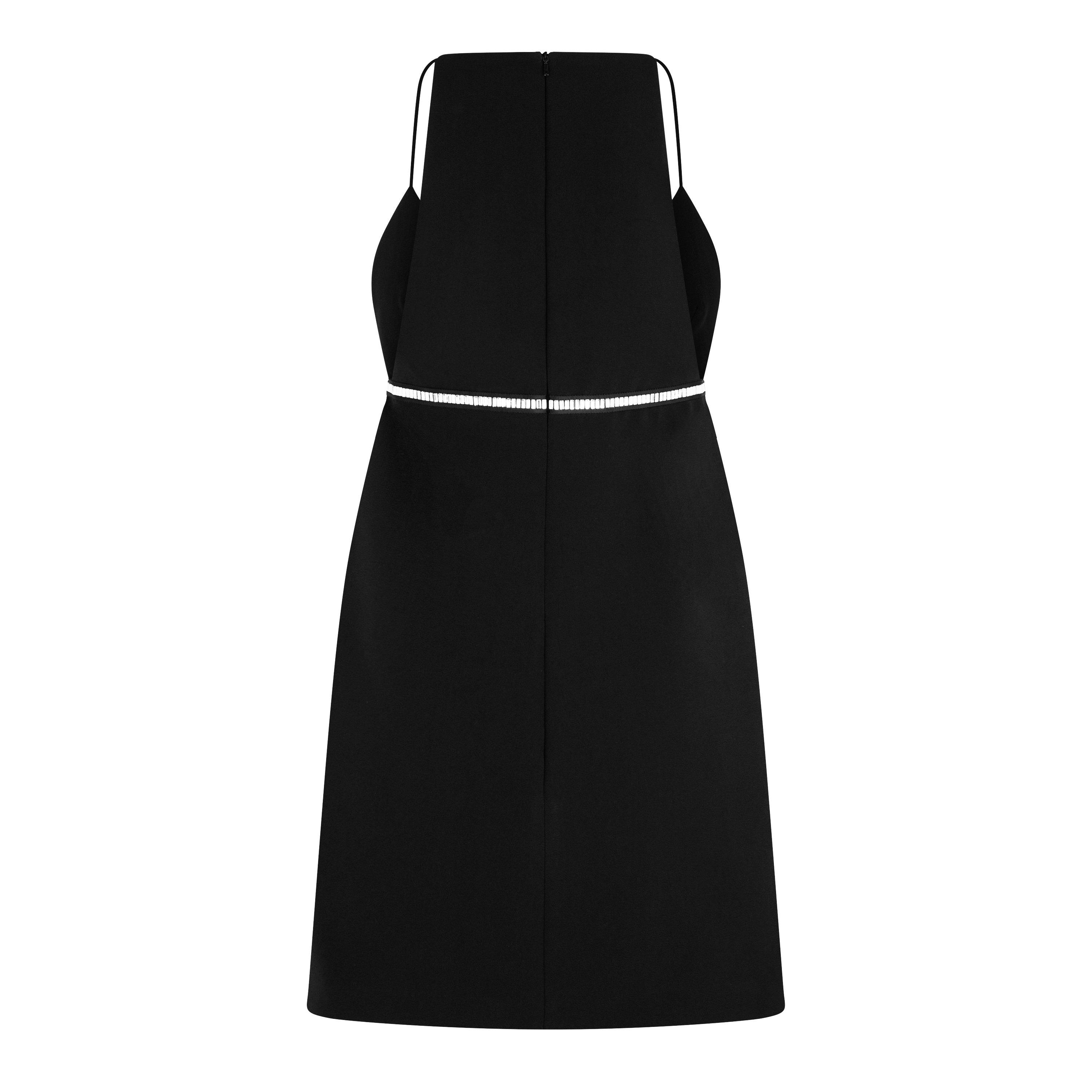 Black Silver - David Koma - Crystal Bow Mini Dress - 6