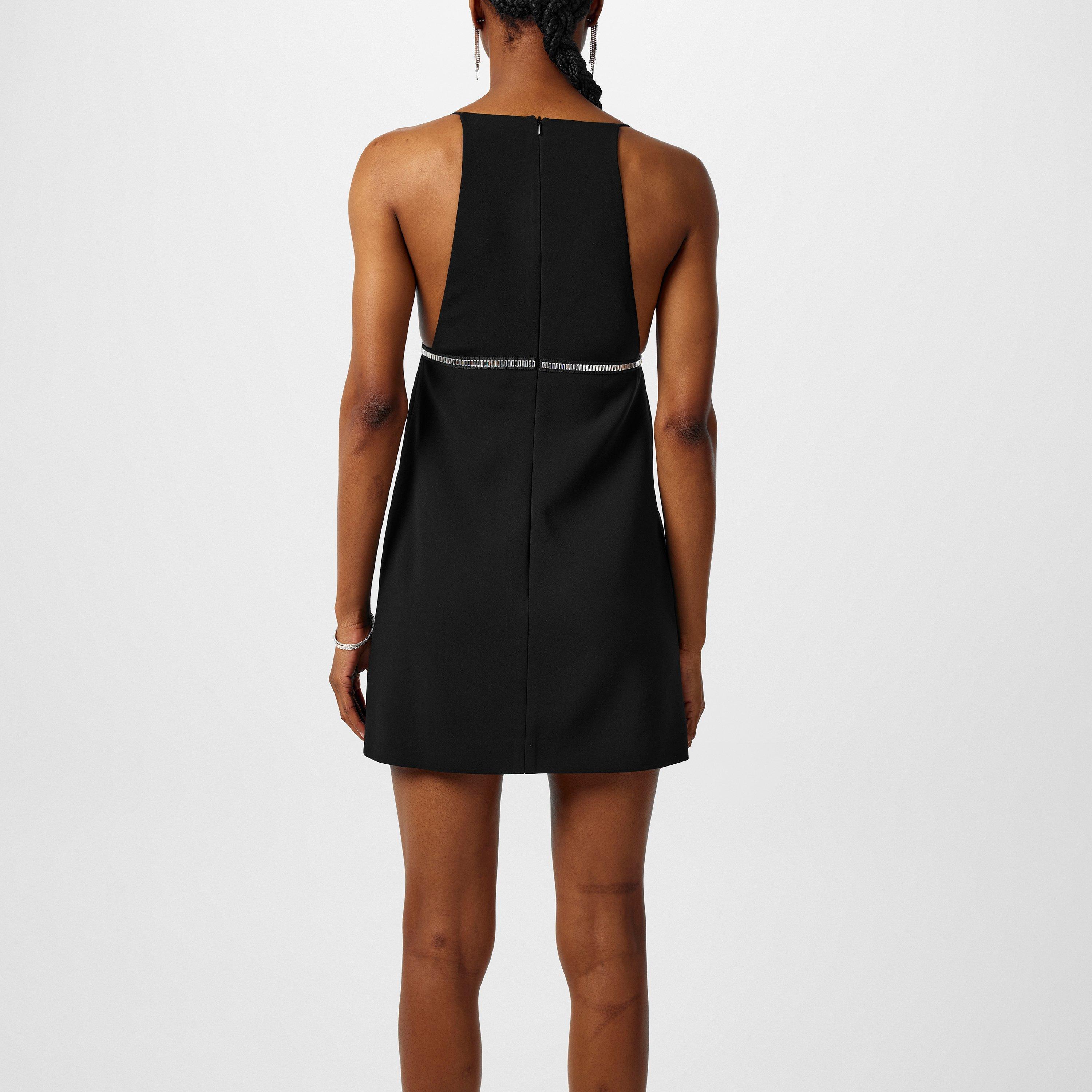 Black Silver - David Koma - Crystal Bow Mini Dress - 3