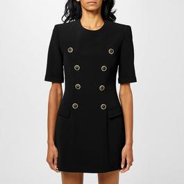 Balmain Buttoned Crepe Dress