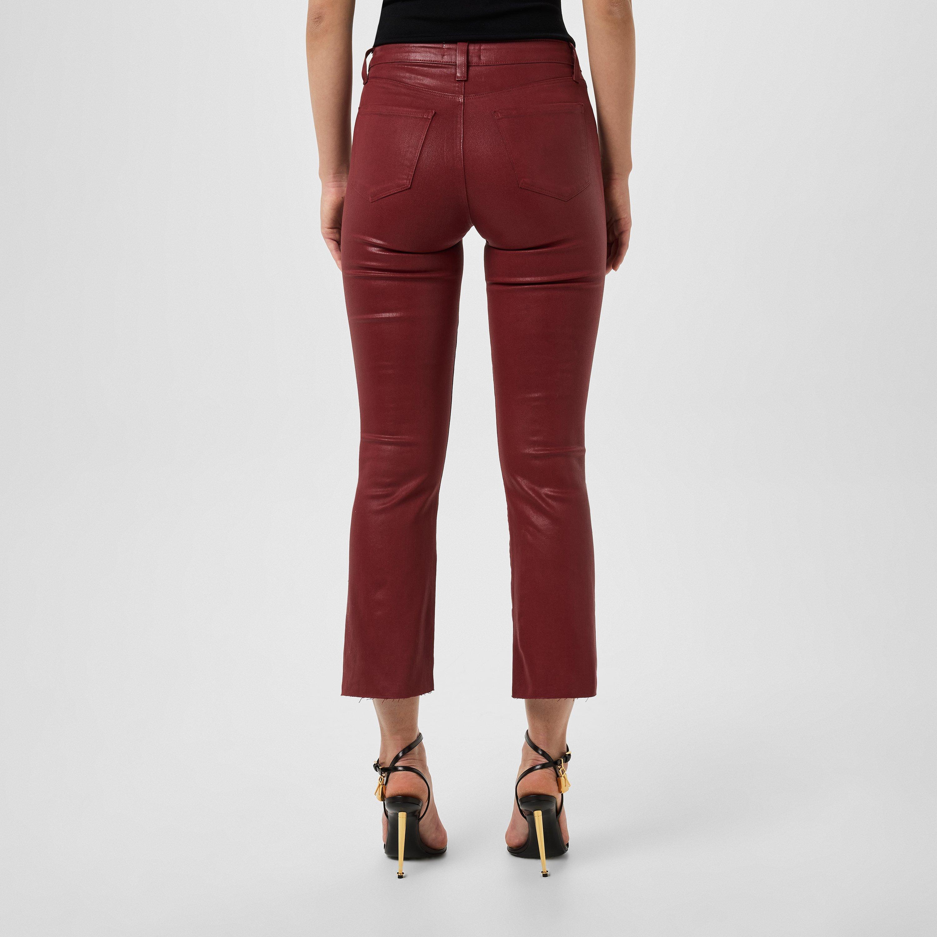 Syrah Coated - LAgence - Kenrda Coated Cropped Flare Jeans - 3