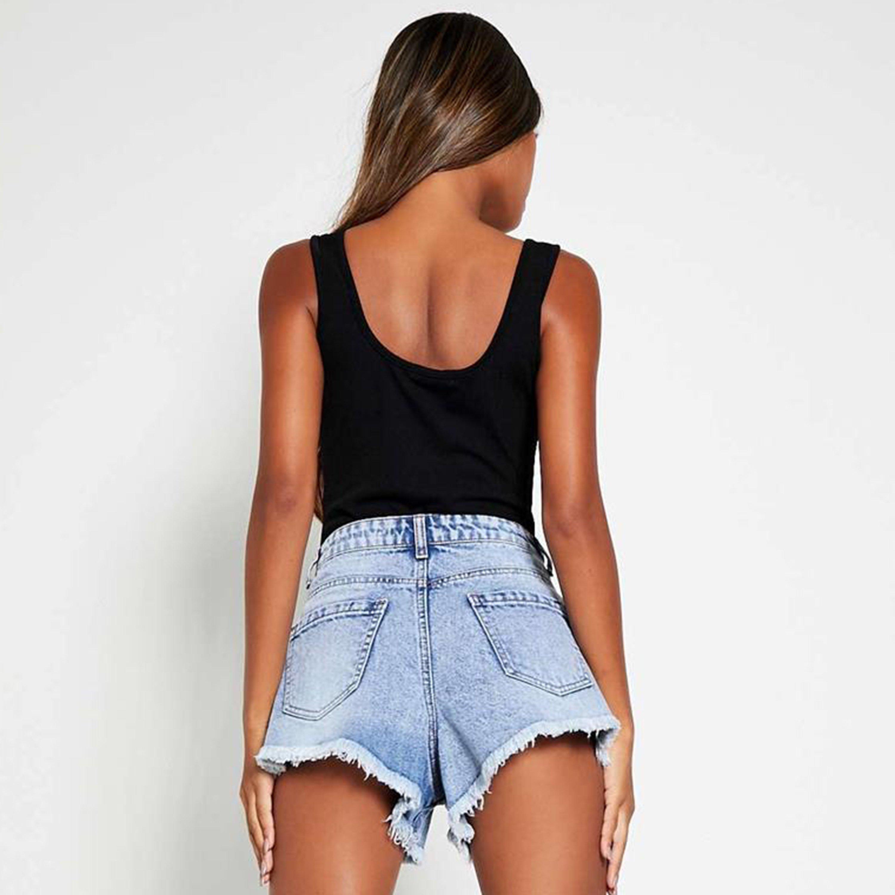 Noir - I Saw It First - ISAWITFIRST Scoop Neck Cotton Rib Sleeveless Bodysuit - 4