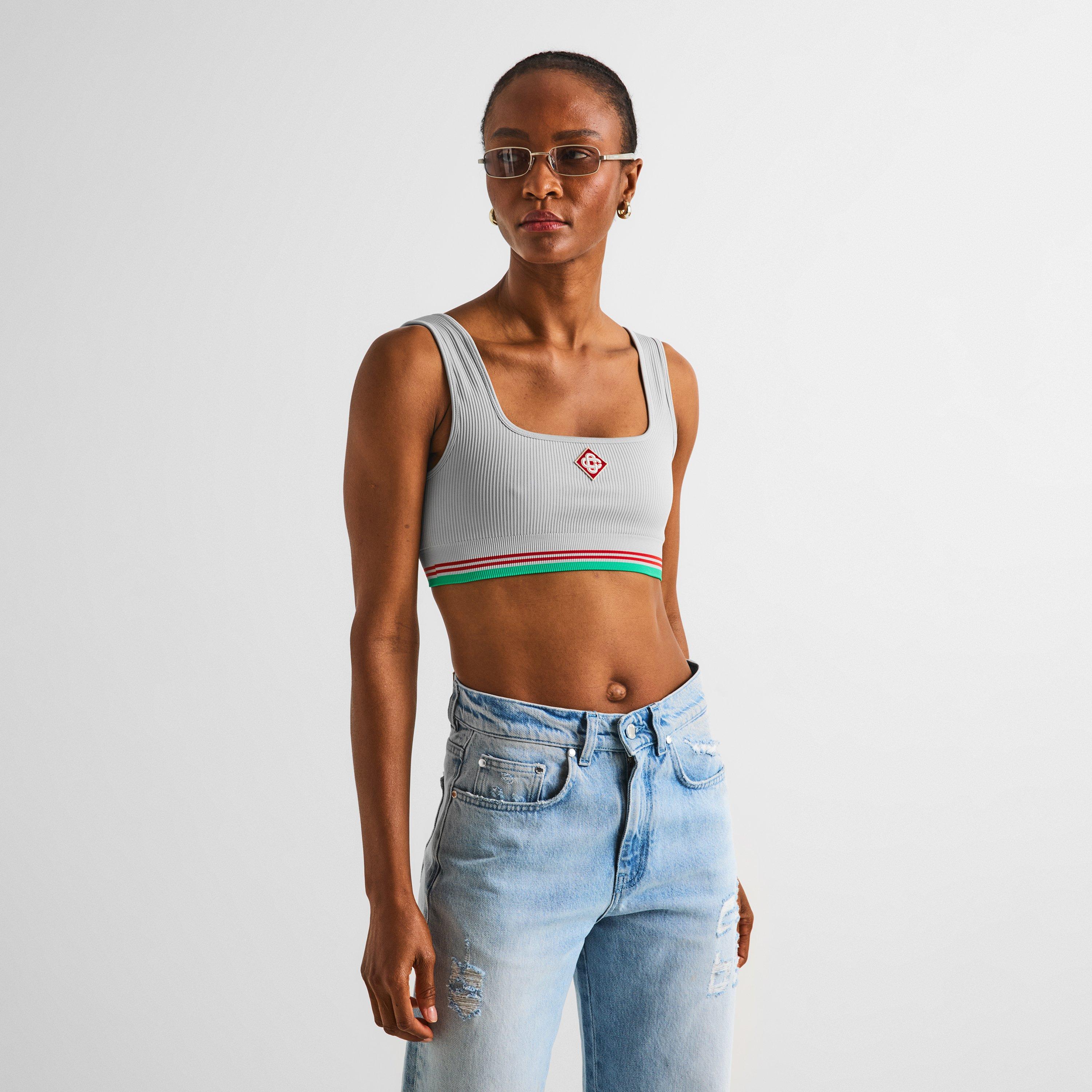 Grey - Casablanca - Women's Logo Nylon Seamless Cropped Vest - 3