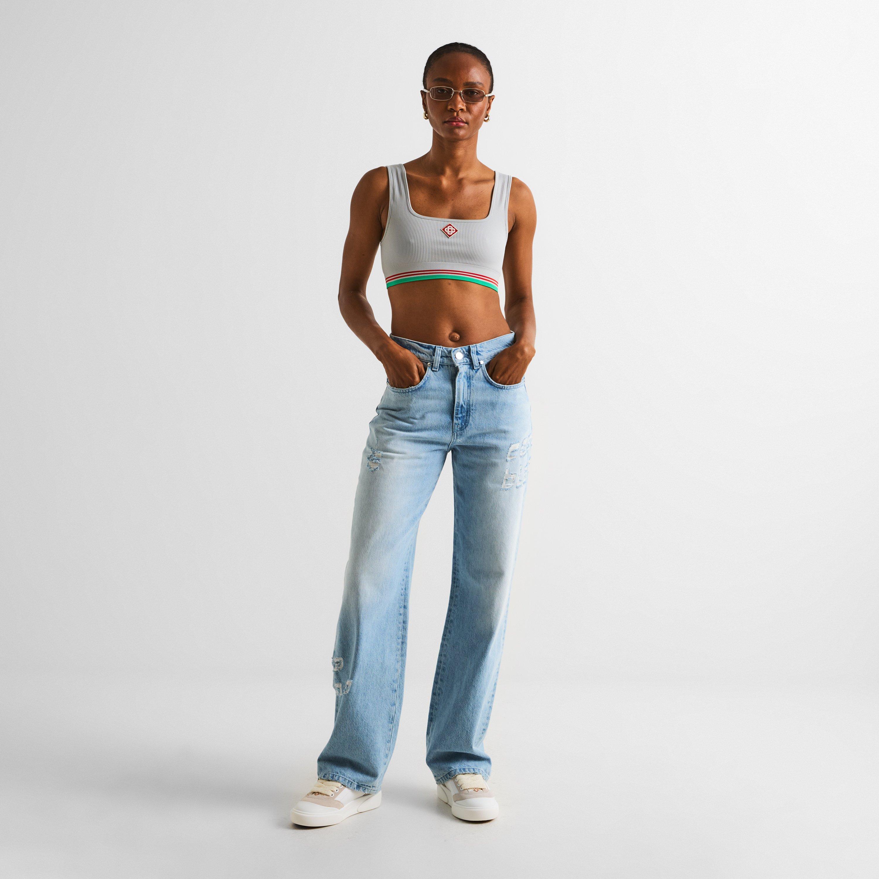 Grey - Casablanca - Women's Logo Nylon Seamless Cropped Vest - 6