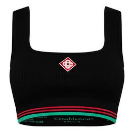 Casablanca WomenS Logo Nylon Seamless Cropped Vest