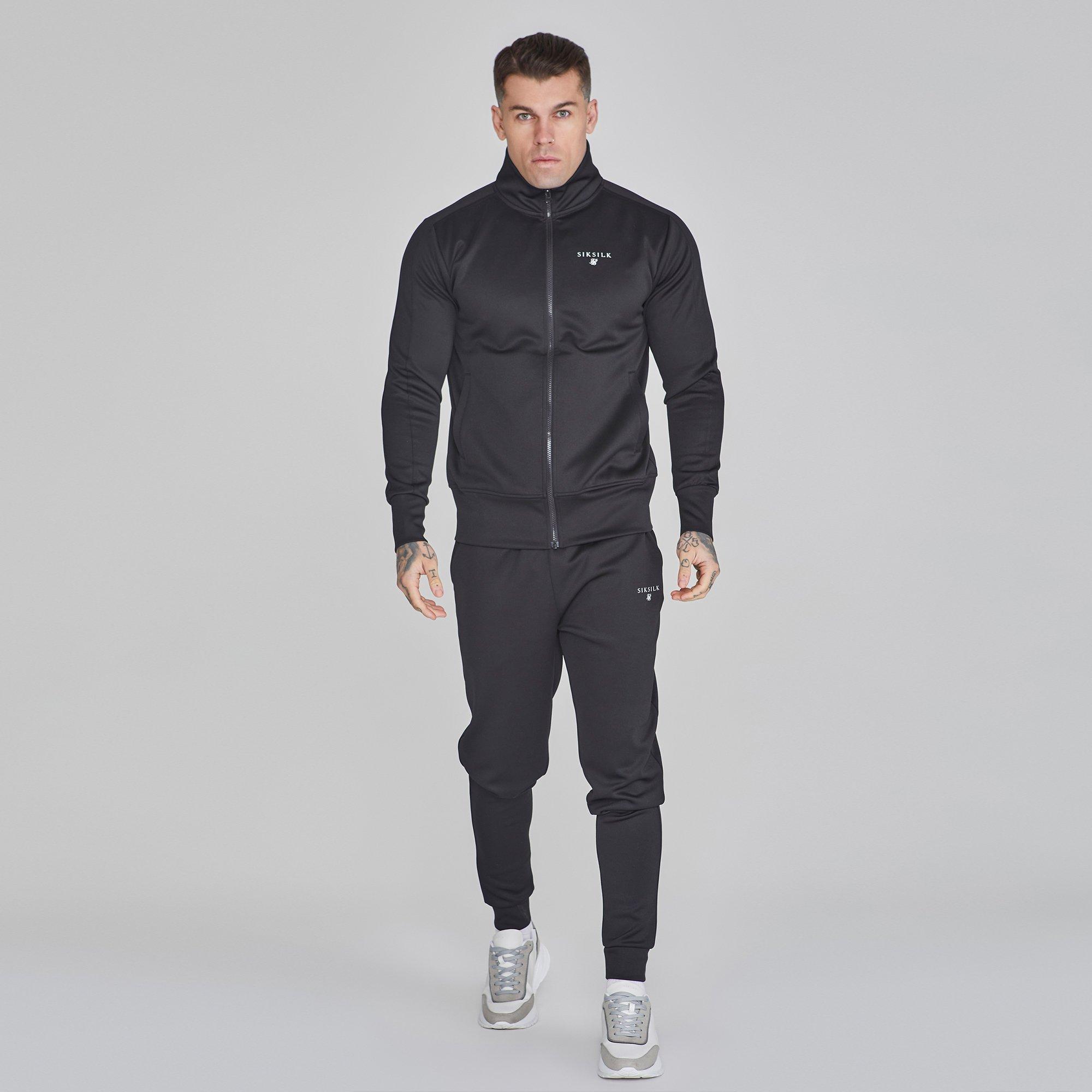 Black - SikSilk - Tracksuit Top Mens - 2