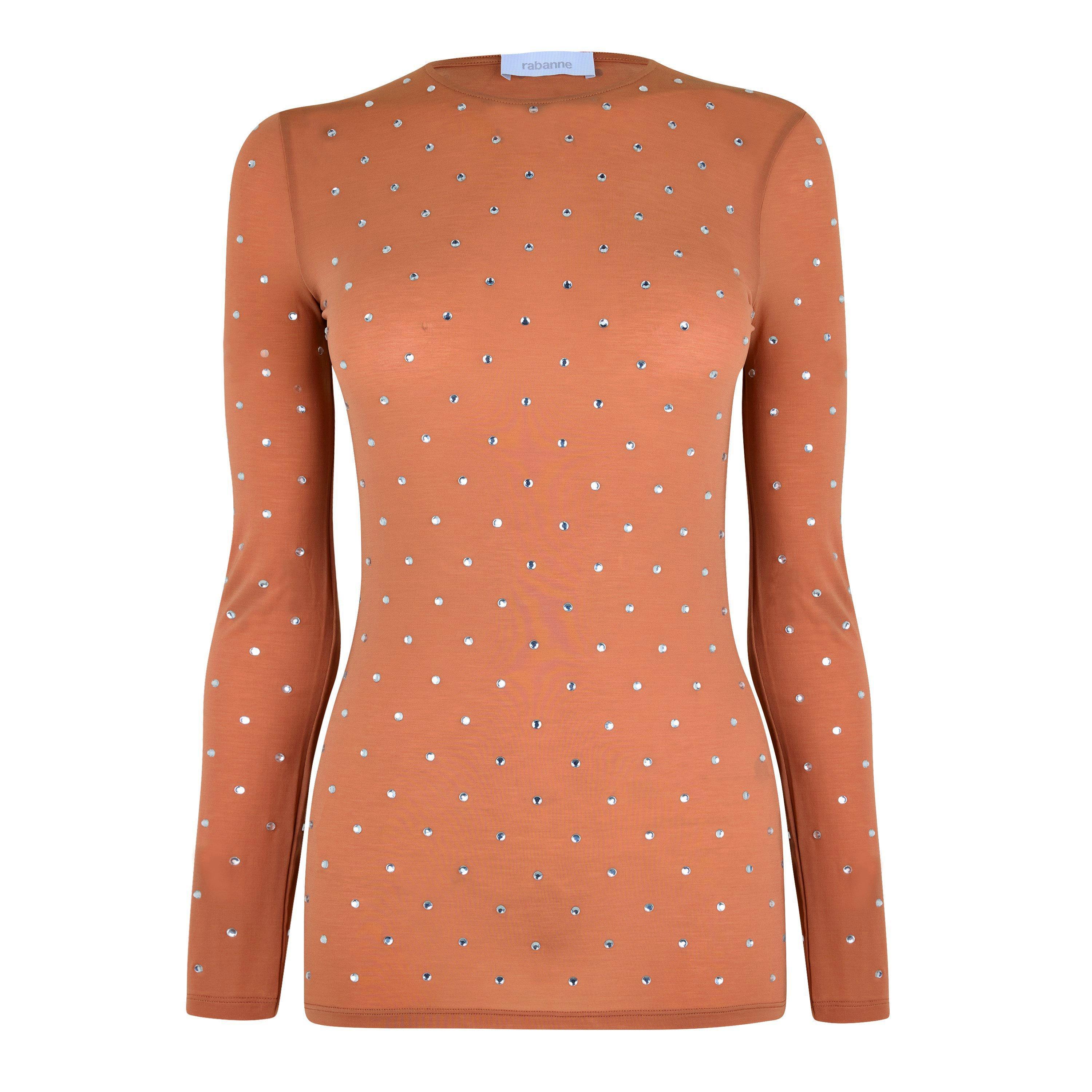 New Caramel - Rabanne - Crystal Embellished Second Skin Top - 5