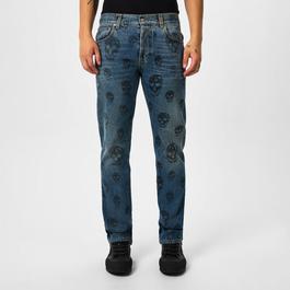 Alexander McQueen Skull Print Jeans