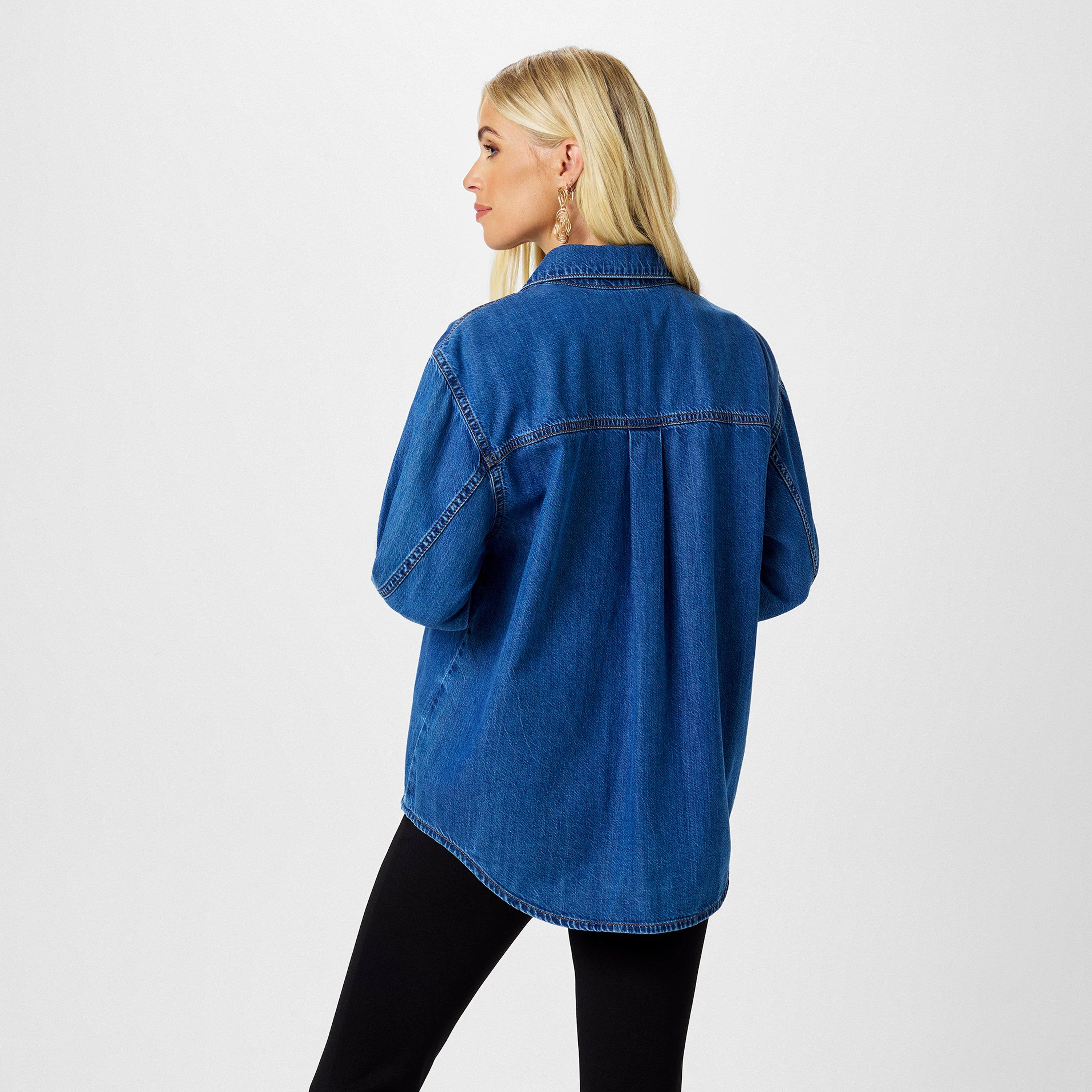 Blue - Biba - Biba Denim Shirt - 2