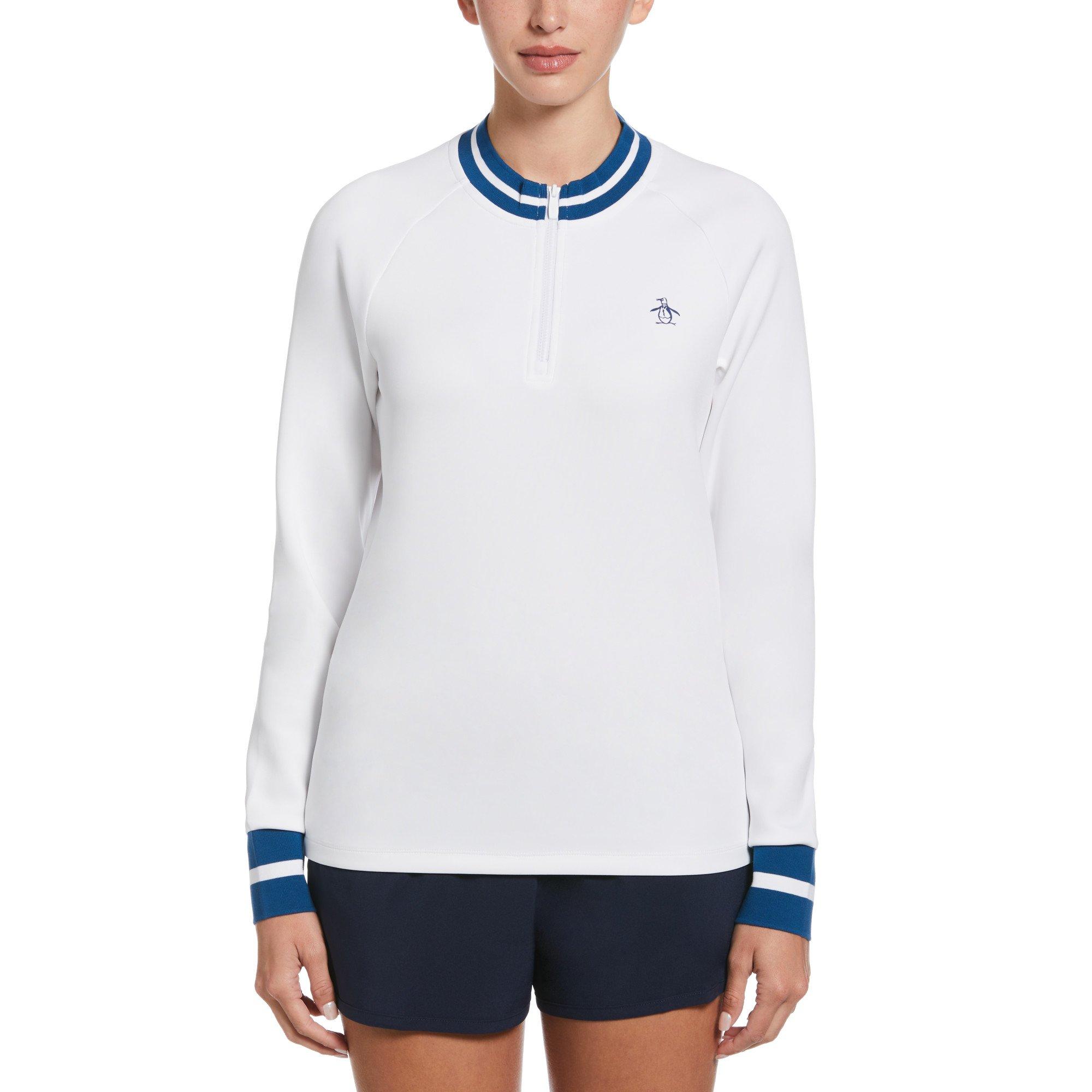 Original Penguin Women's Quarter Zip Pullover - Bright White - 16 (XL)