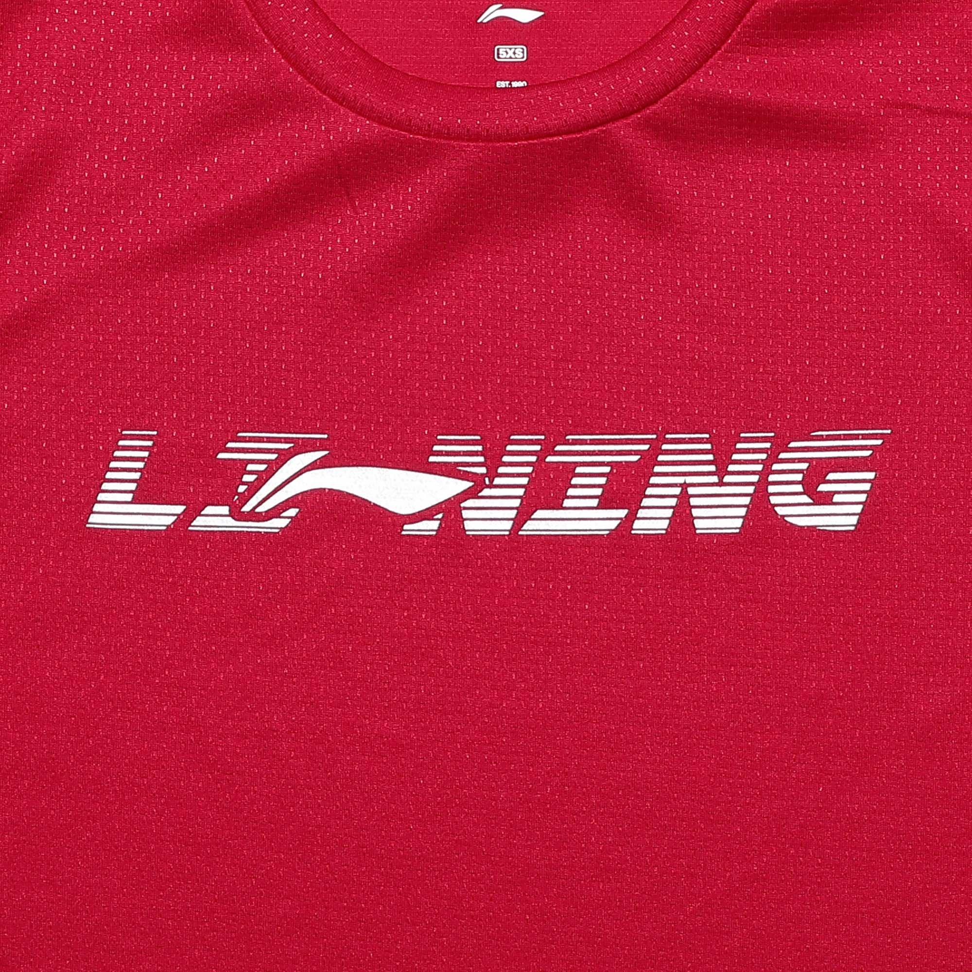 Maroon - Li Ning - Kids' Short Sleeve Performance T-Shirt - 2