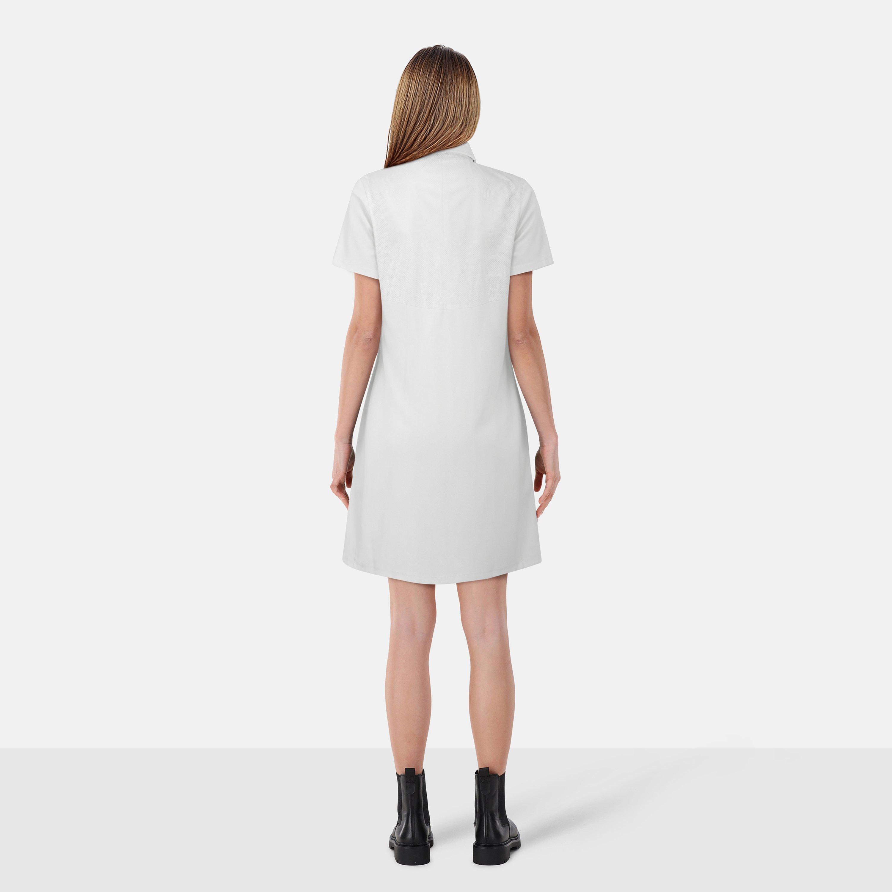 White - Lyle and Scott - Women's Golf Polo Dress - 4