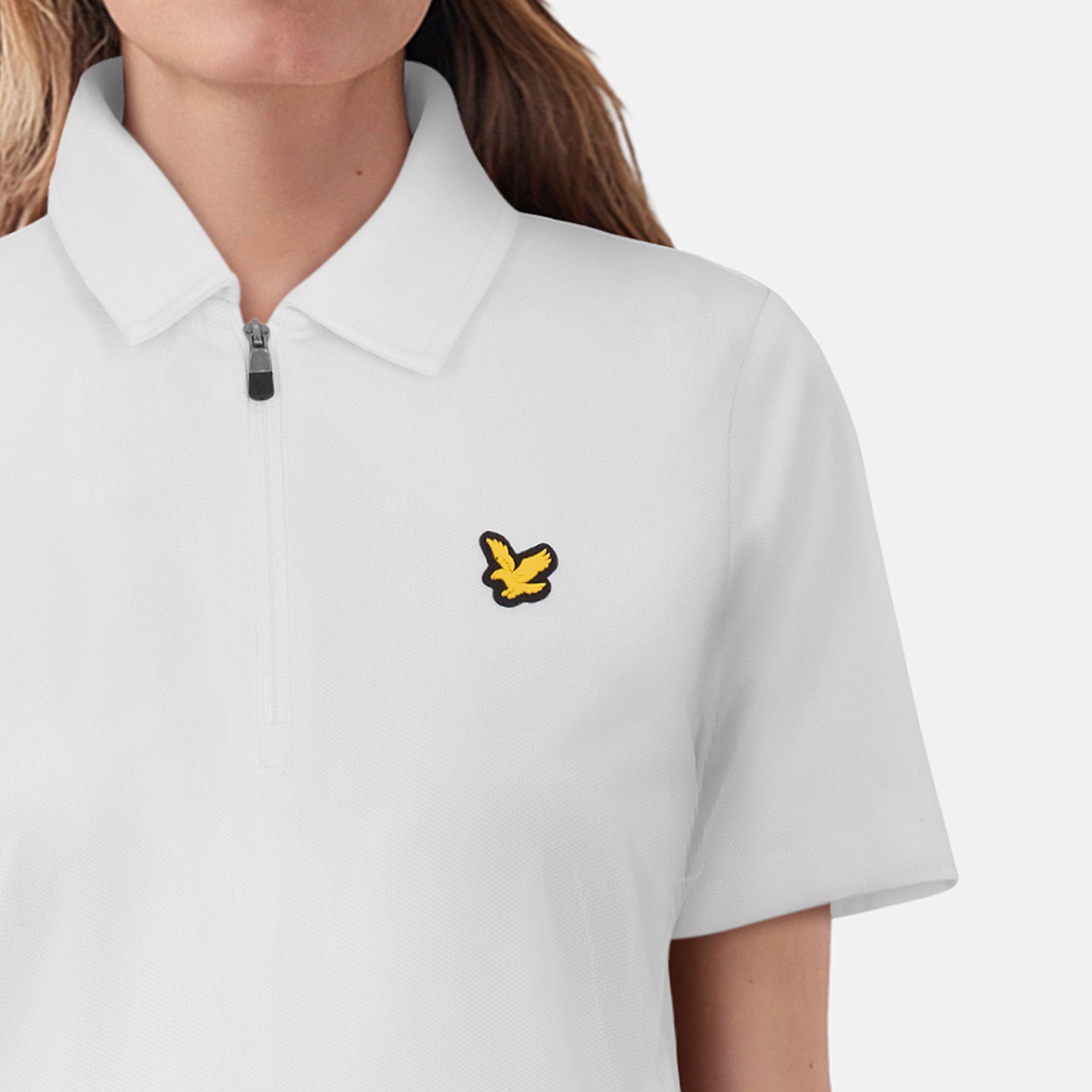 White - Lyle and Scott - Women's Golf Polo Dress - 5