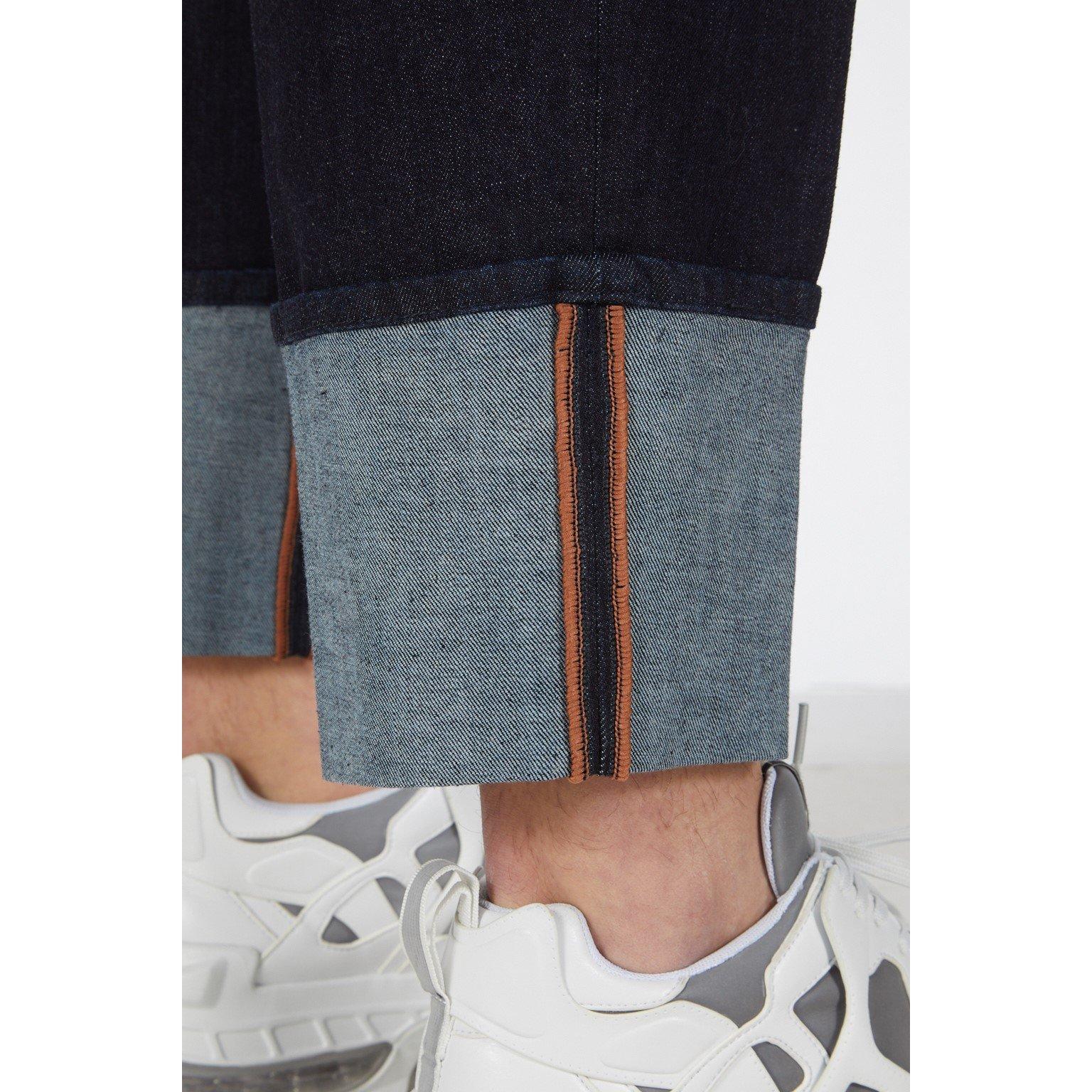 Dark Denim - Emporio Armani - Men's Denim Turn-Up Straight Leg Jeans - 4