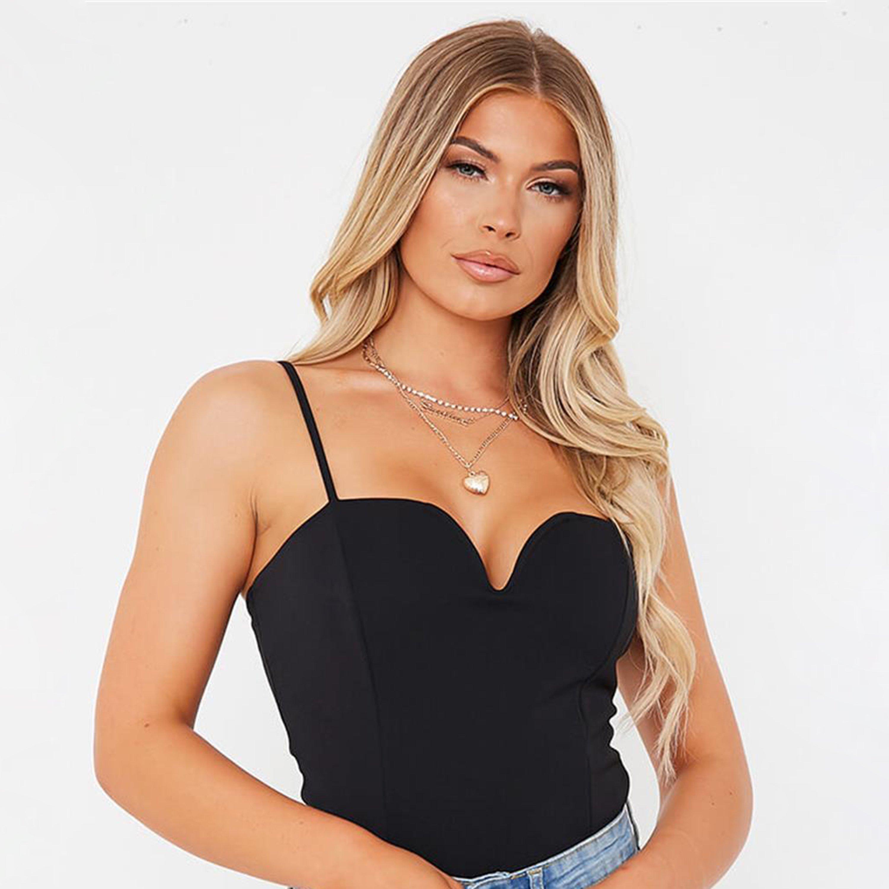 Sort - I Saw It First - ISAWITFIRST V Bar Plunge Scuba Strappy Bodysuit - 1