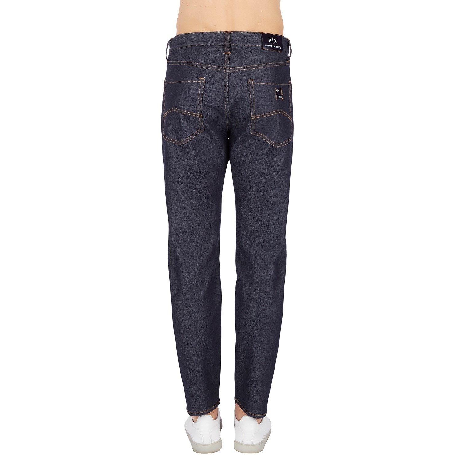 Dark Blue Wash - Armani Exchange - Men's Tapered Jeans - 2
