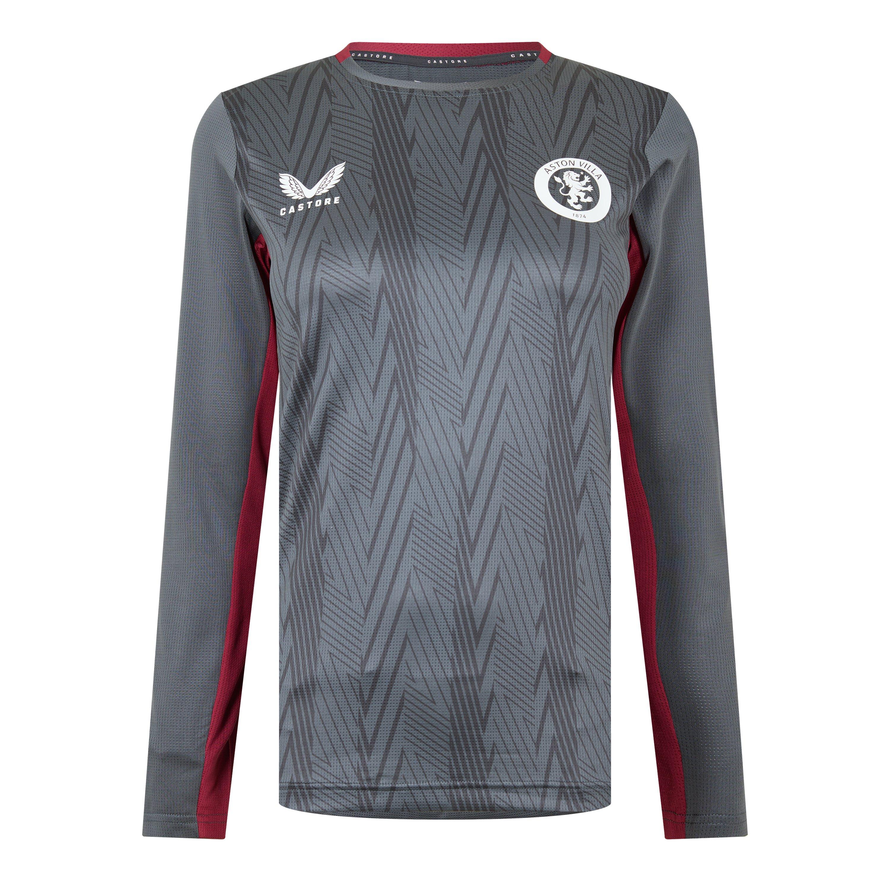 Ebony/Rhod - Castore - Women's Aston Villa Long Sleeve Licensed T-Shirt - 1