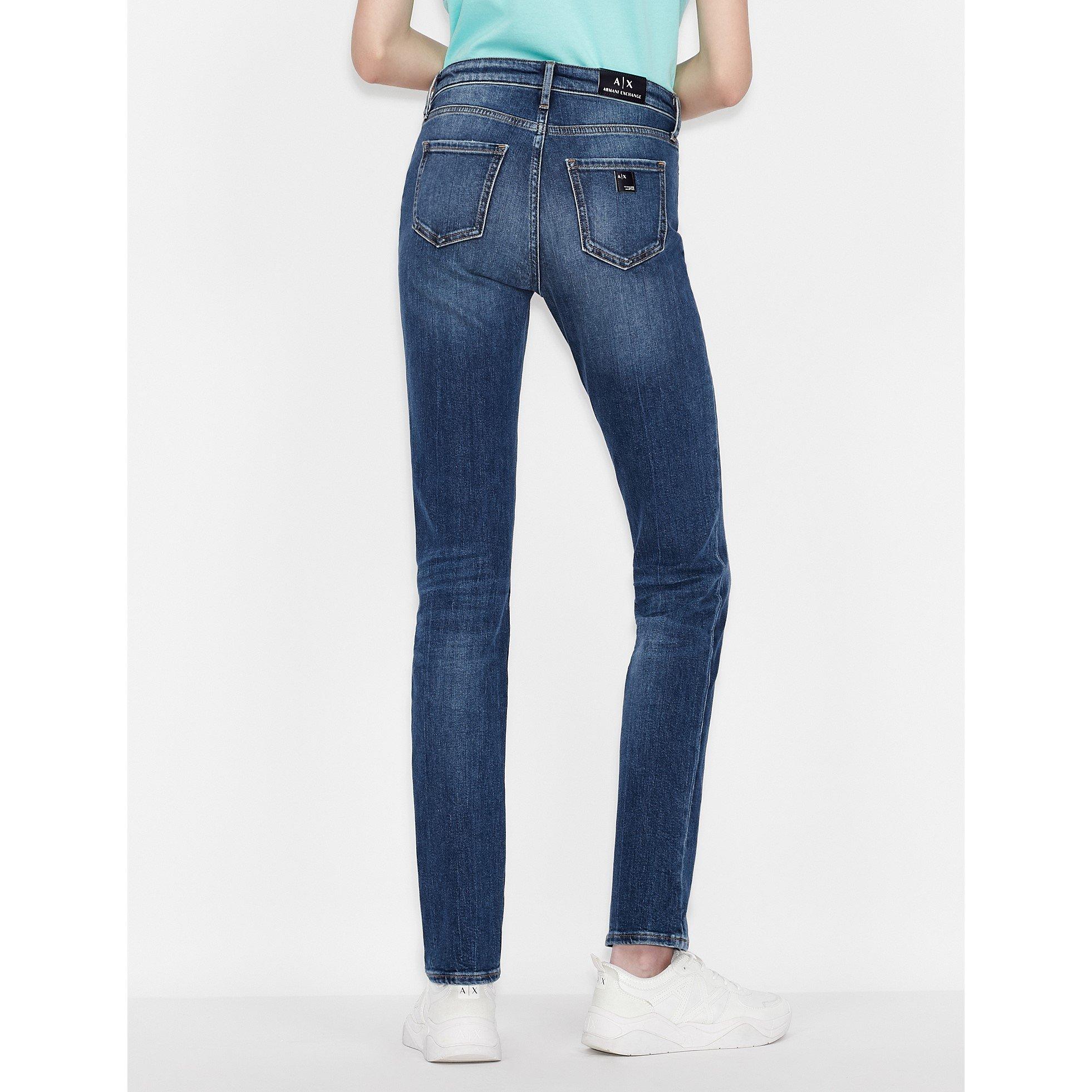 Med Blue Wash - Armani Exchange - Women's Straight Leg Jeans - 2