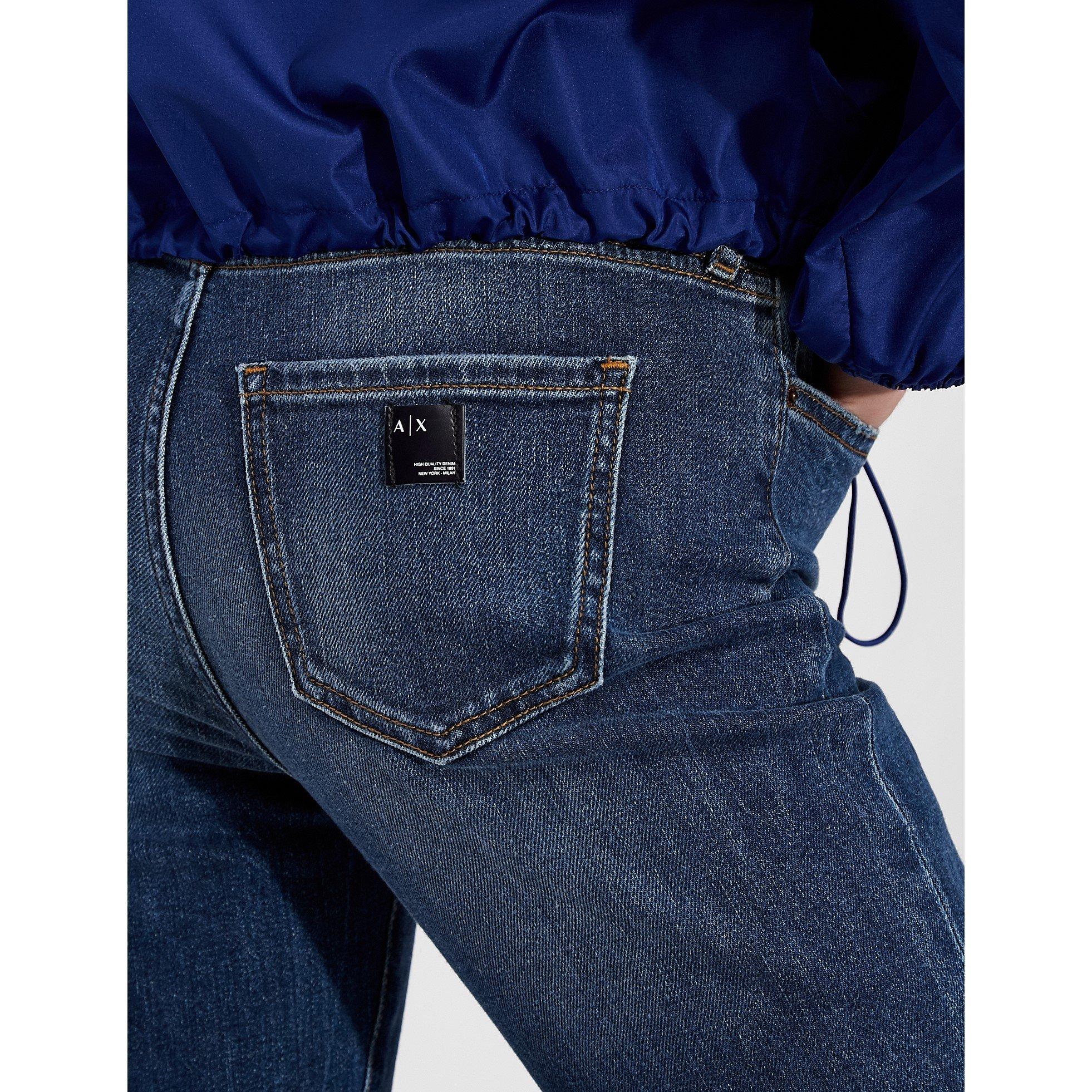 Med Blue Wash - Armani Exchange - Women's Straight Leg Jeans - 3